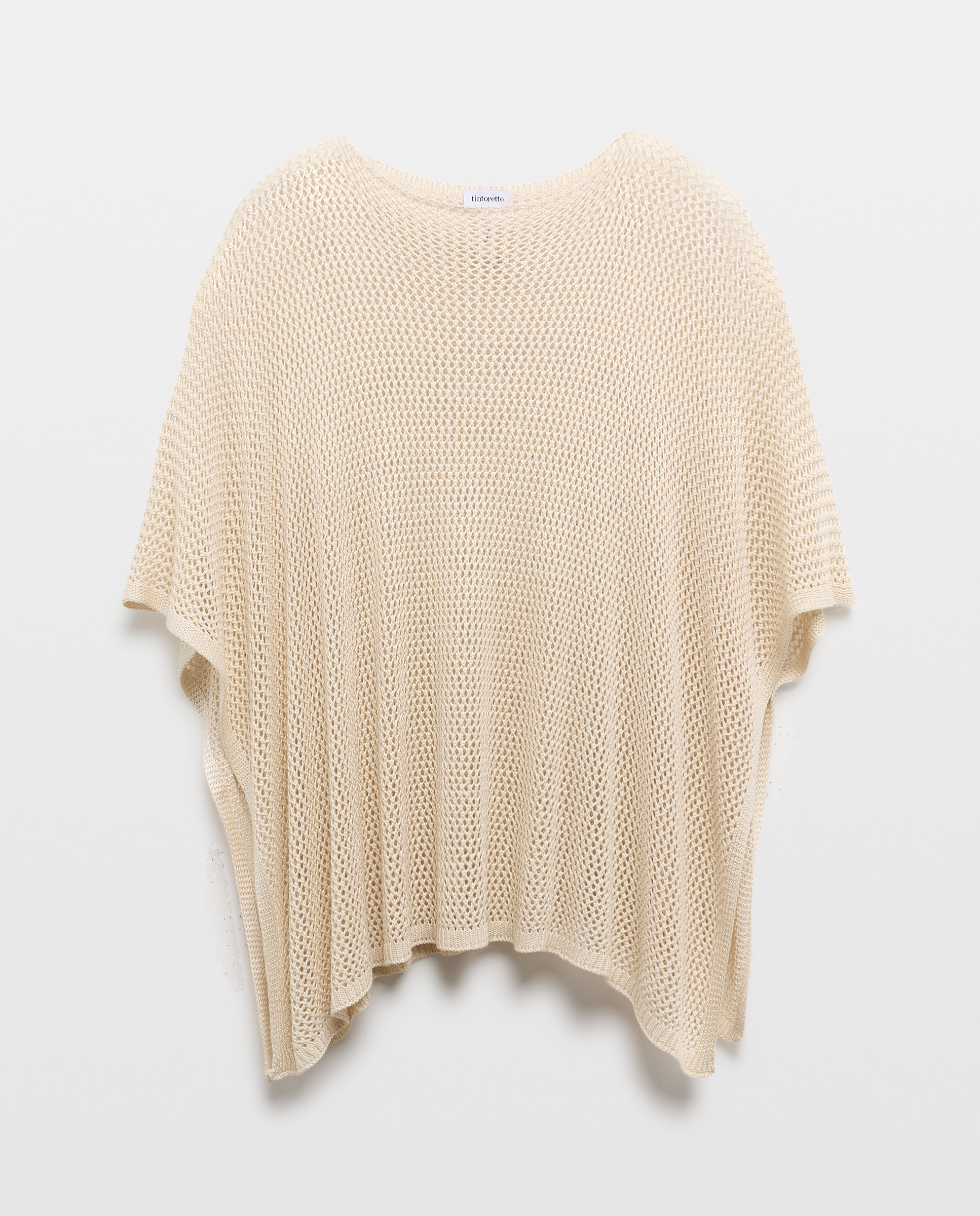 Poncho punto abierto - Tintoretto - 120 Crudo 120 Crudo-4