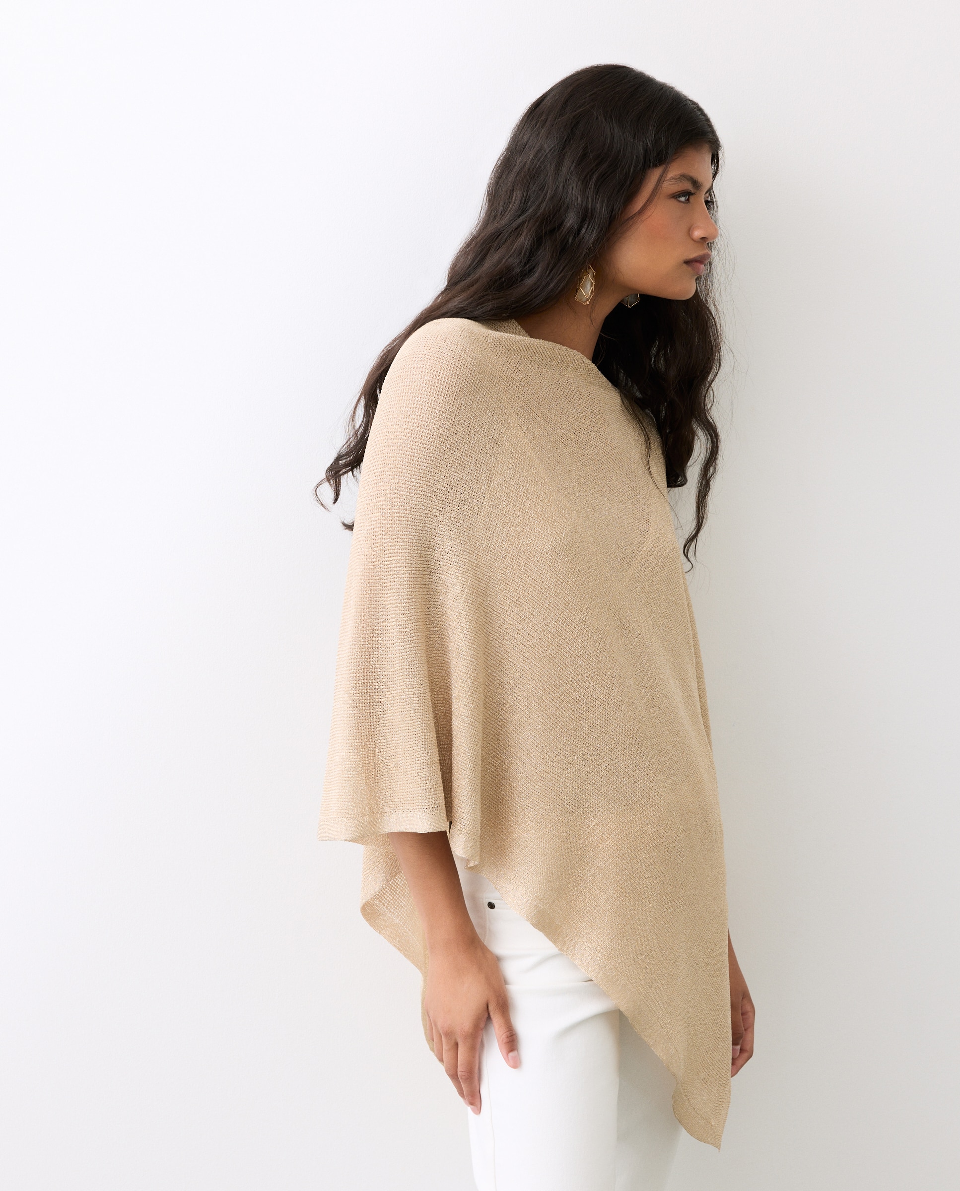 Poncho de punto fino de fiesta - Tintoretto - 390 Oro 390 Oro-2