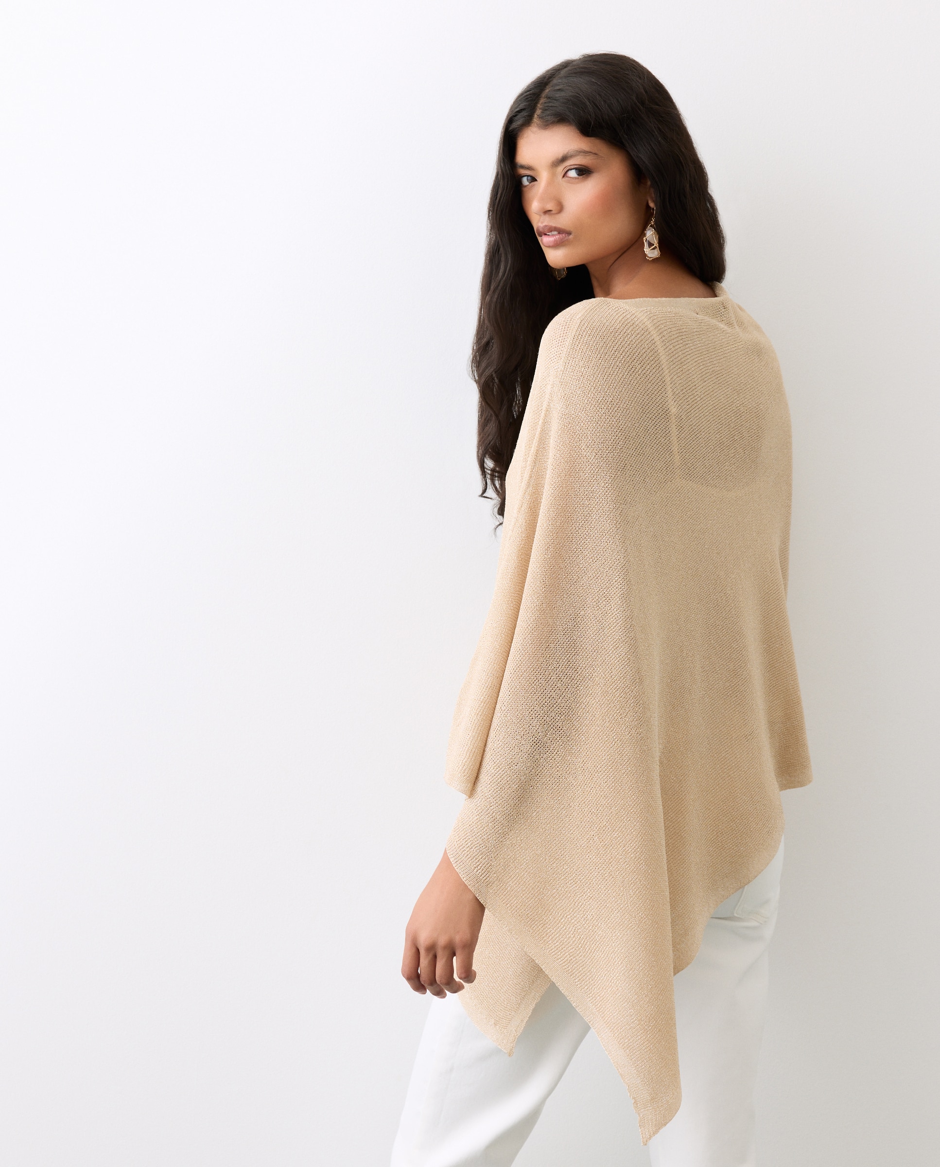 Poncho de punto fino de fiesta - Tintoretto - 390 Oro 390 Oro-3