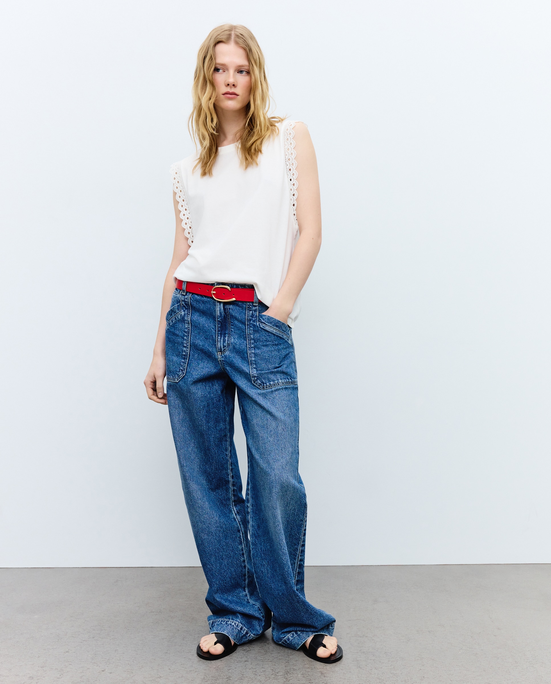 Cinto com Fivela Aberta 600 Vermelho-4