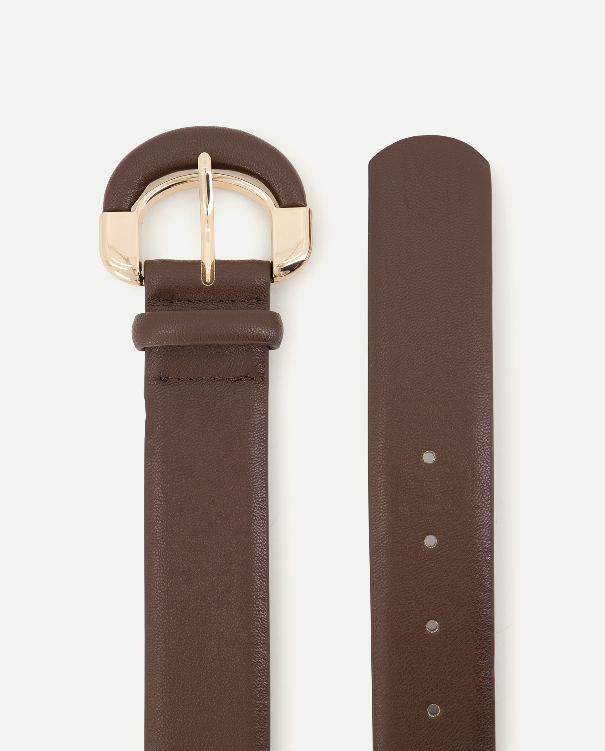 Cinto Grosso com Fivela Forrada Chocolate-2