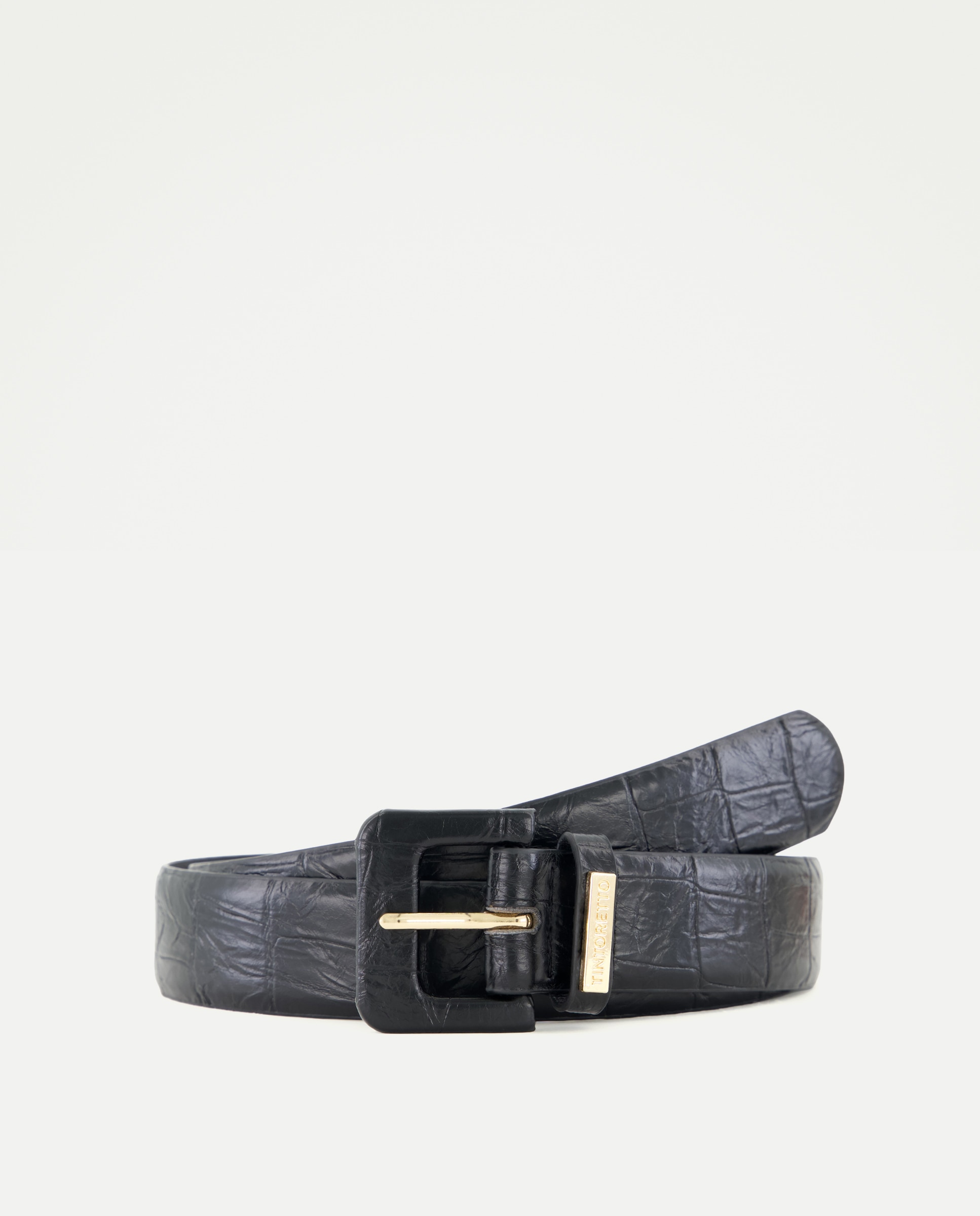 Cinturón hebilla forrada - Tintoretto - Negro Negro-1