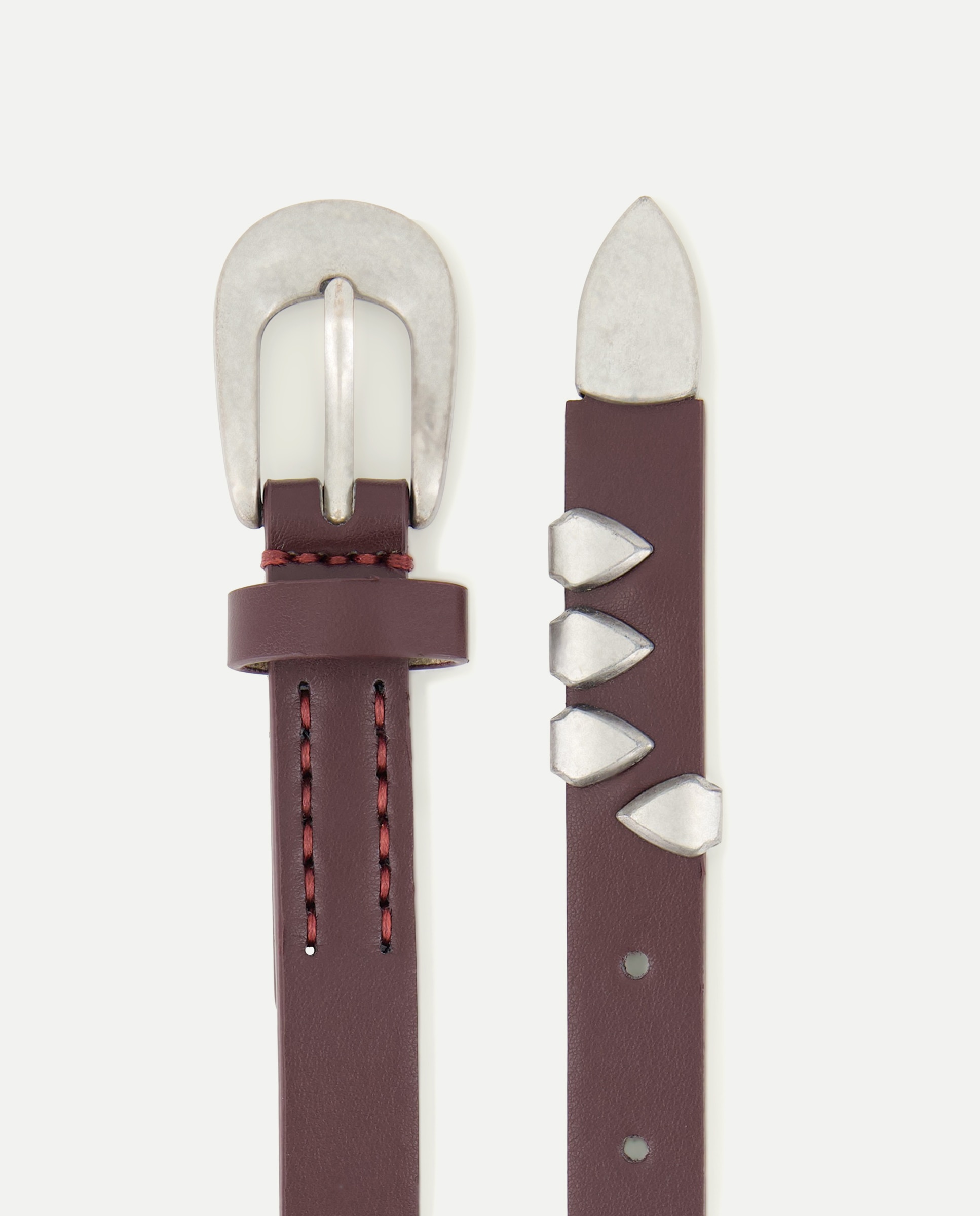 Cinto com Tachas Bordeaux-2