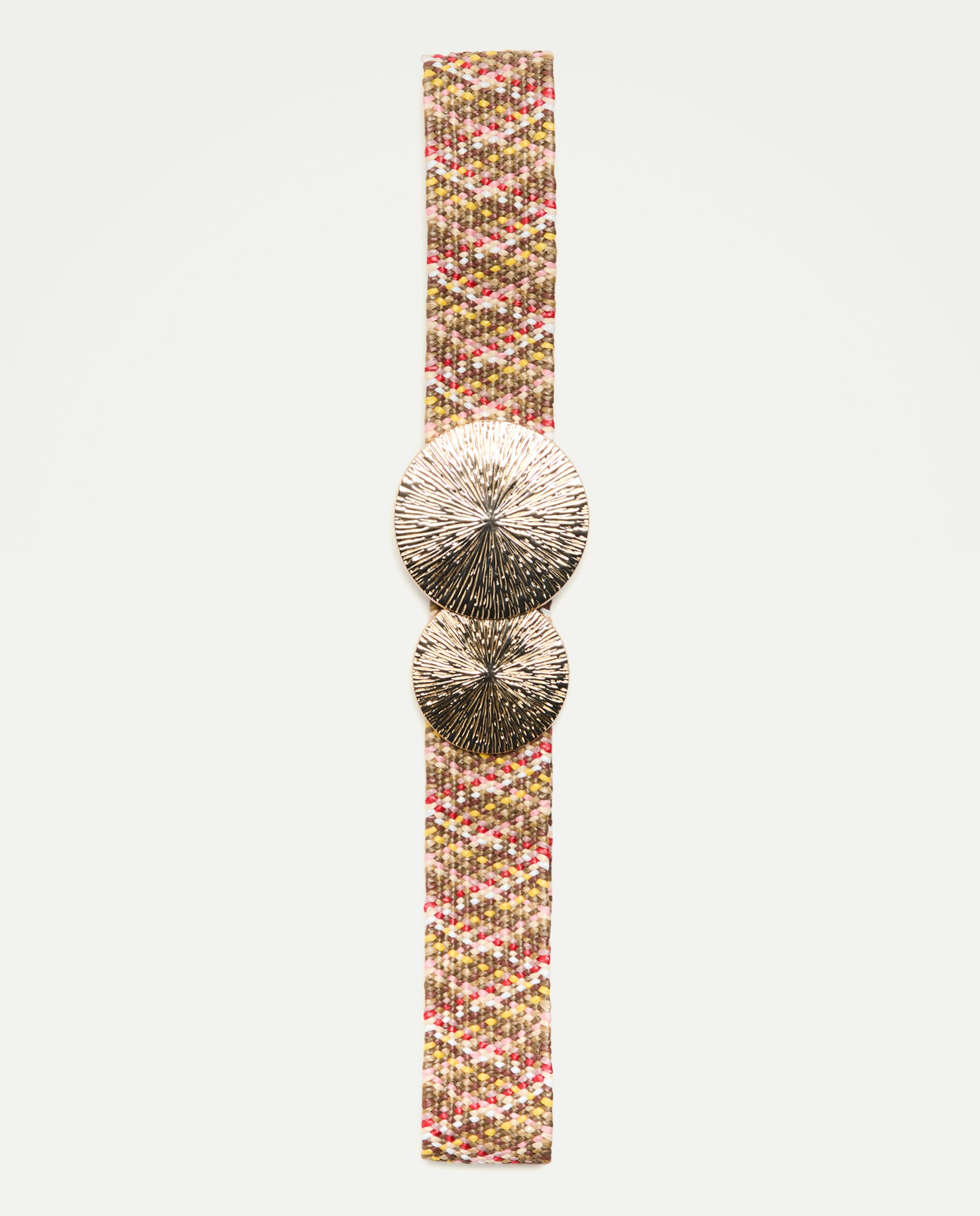 Cinto Elástico com Losangos Branco-2