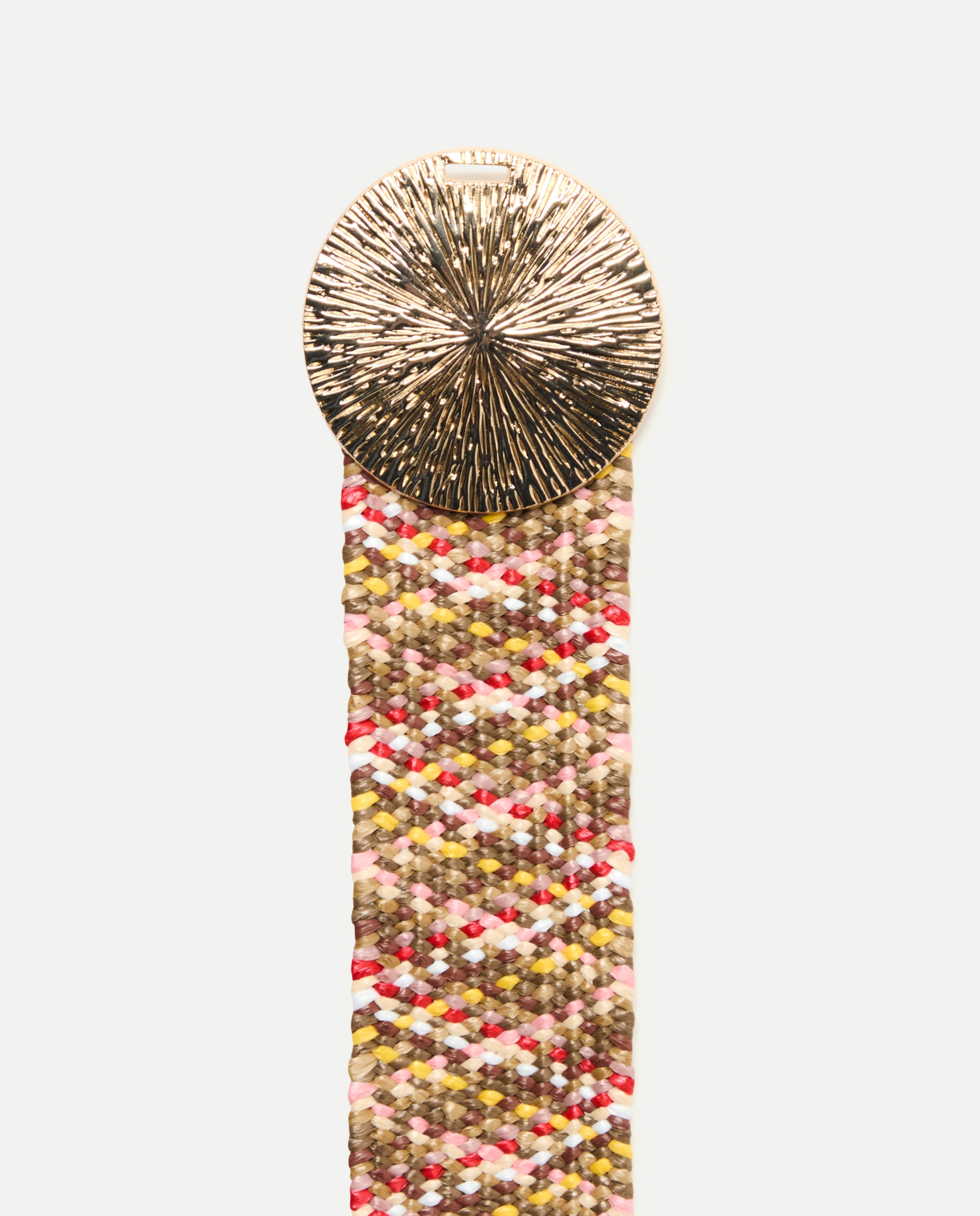 Cinto Elástico com Losangos Branco-3