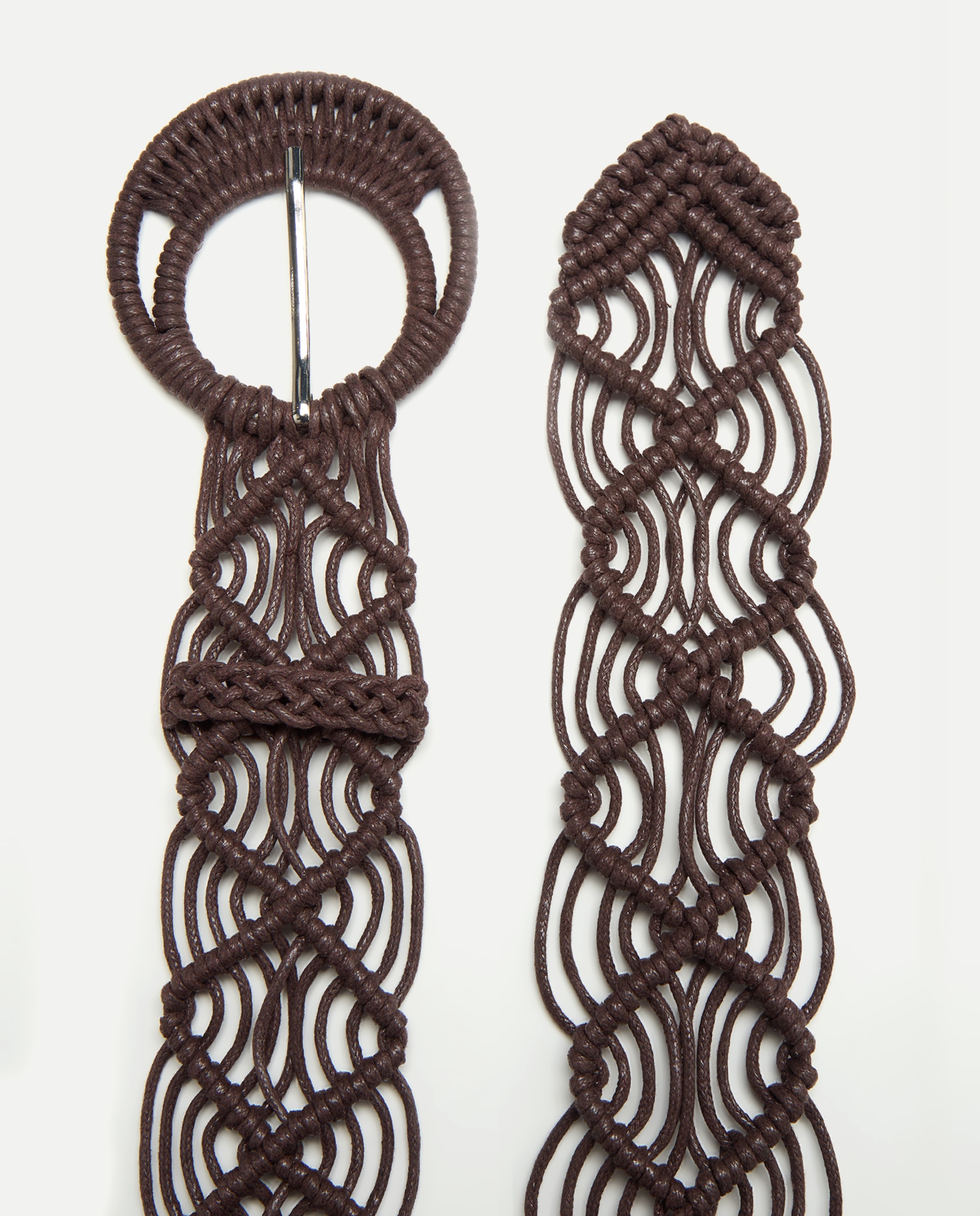 Cinto Entrançado de Cordas Chocolate-2