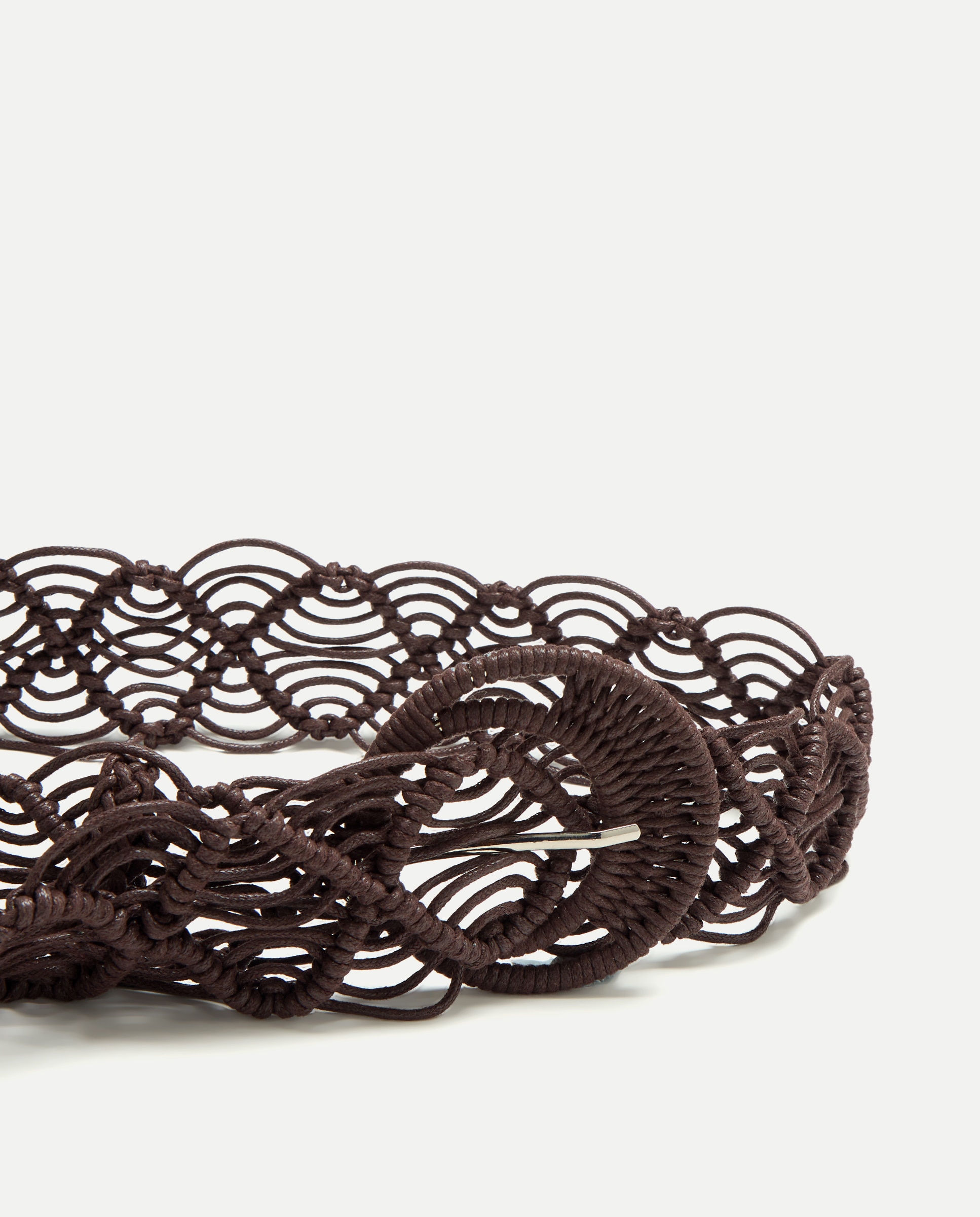 Cinto Entrançado de Cordas Chocolate-3