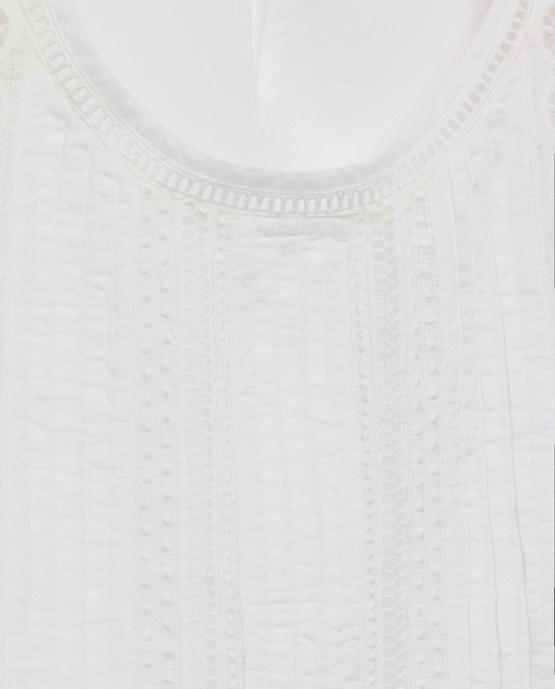 Blusa estilo romántico de mujer sin mangas - Lloyd's - Blanco roto Blanco roto-5
