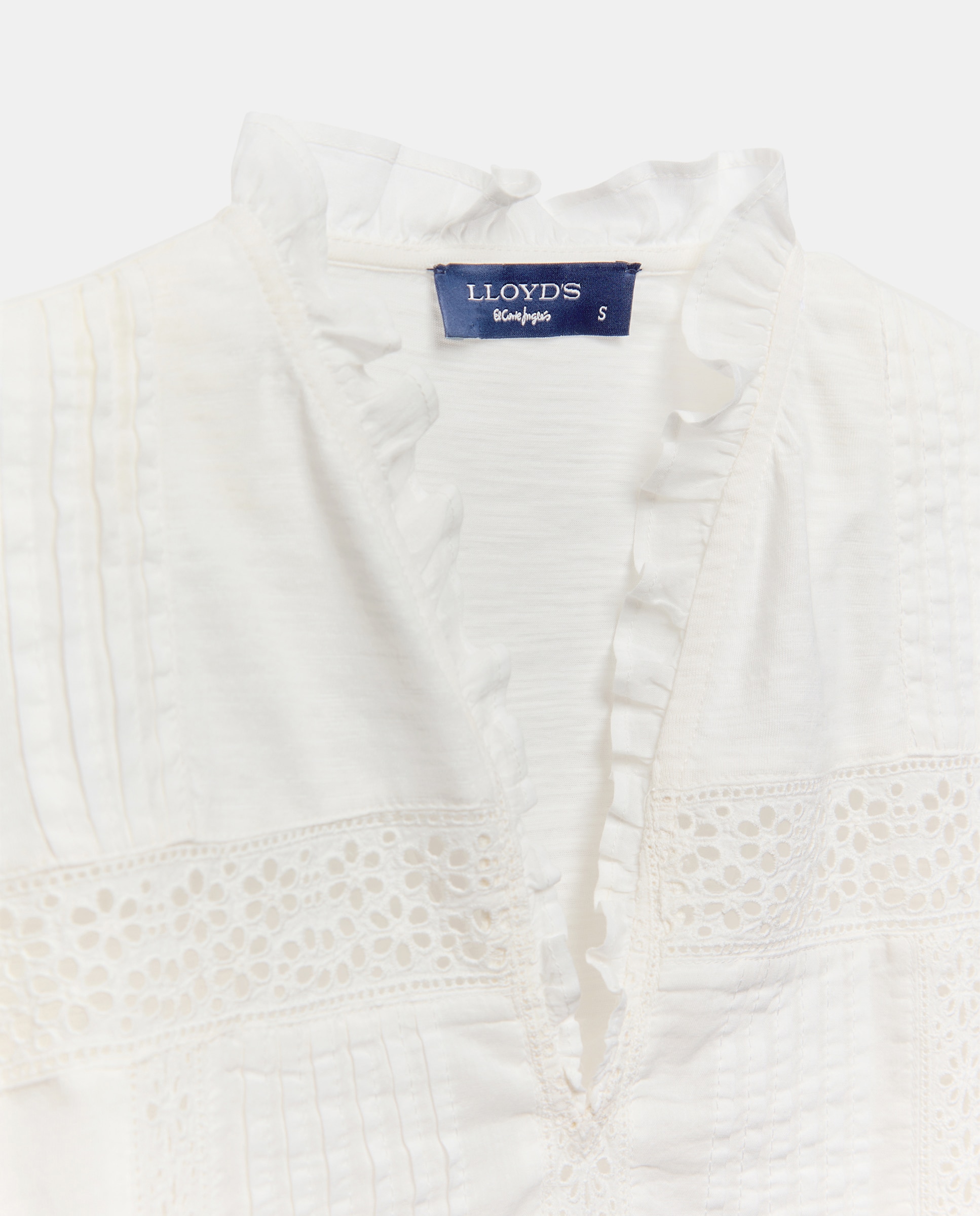 Camiseta de mujer encajes y botones - Lloyd's - 120 Crudo 120 Crudo-6