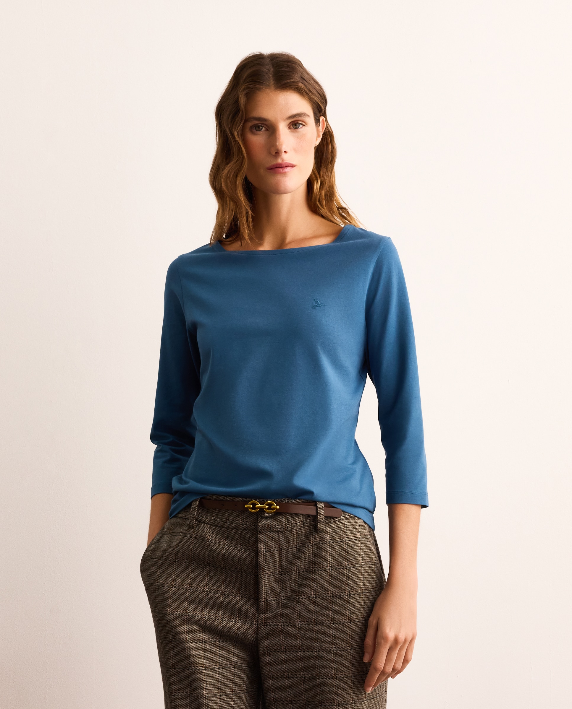 Imagen 1 de Camiseta lisa de mujer con manga francesa - Lloyd's - 400 Azul 400 Azul