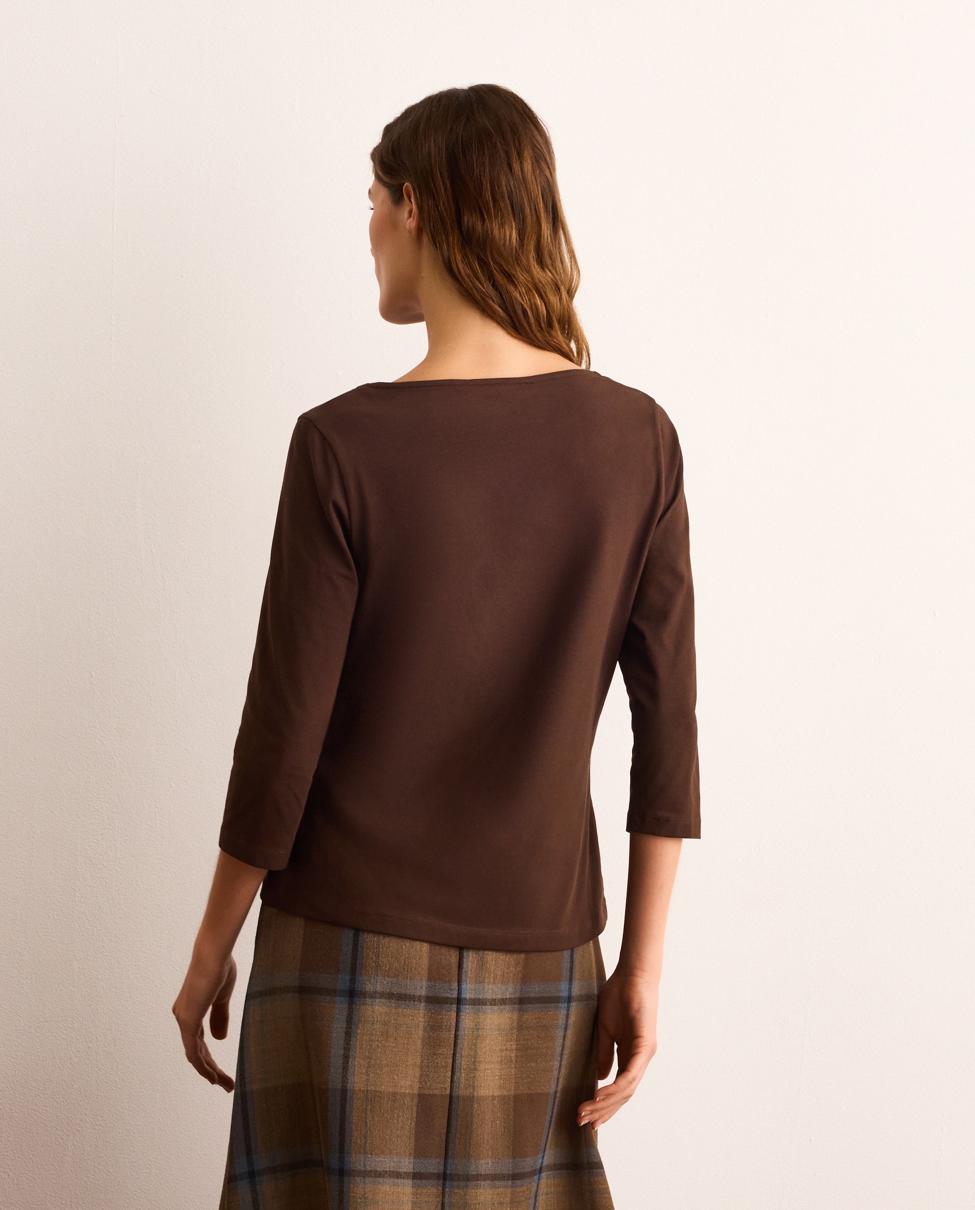 Imagen 3 de Camiseta lisa de mujer con manga francesa - Lloyd's - Marrón Marrón