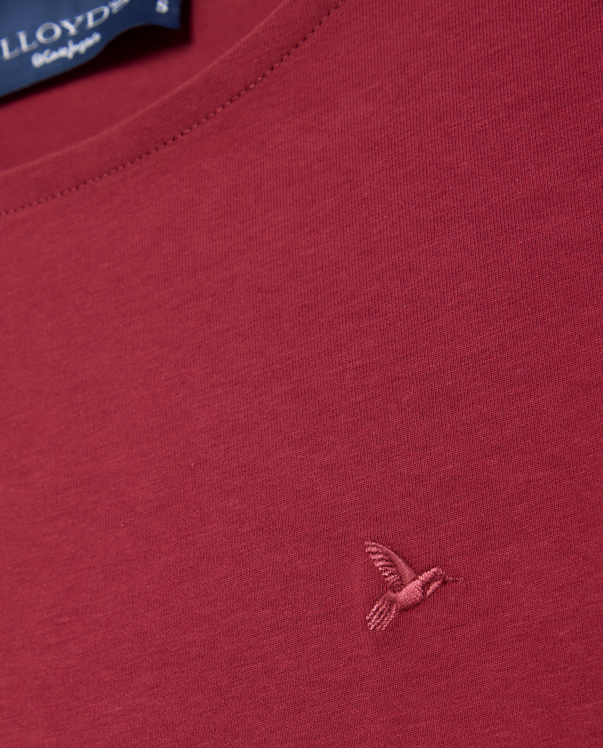 T-shirt lisa com manga 3/4 Bordeaux-2