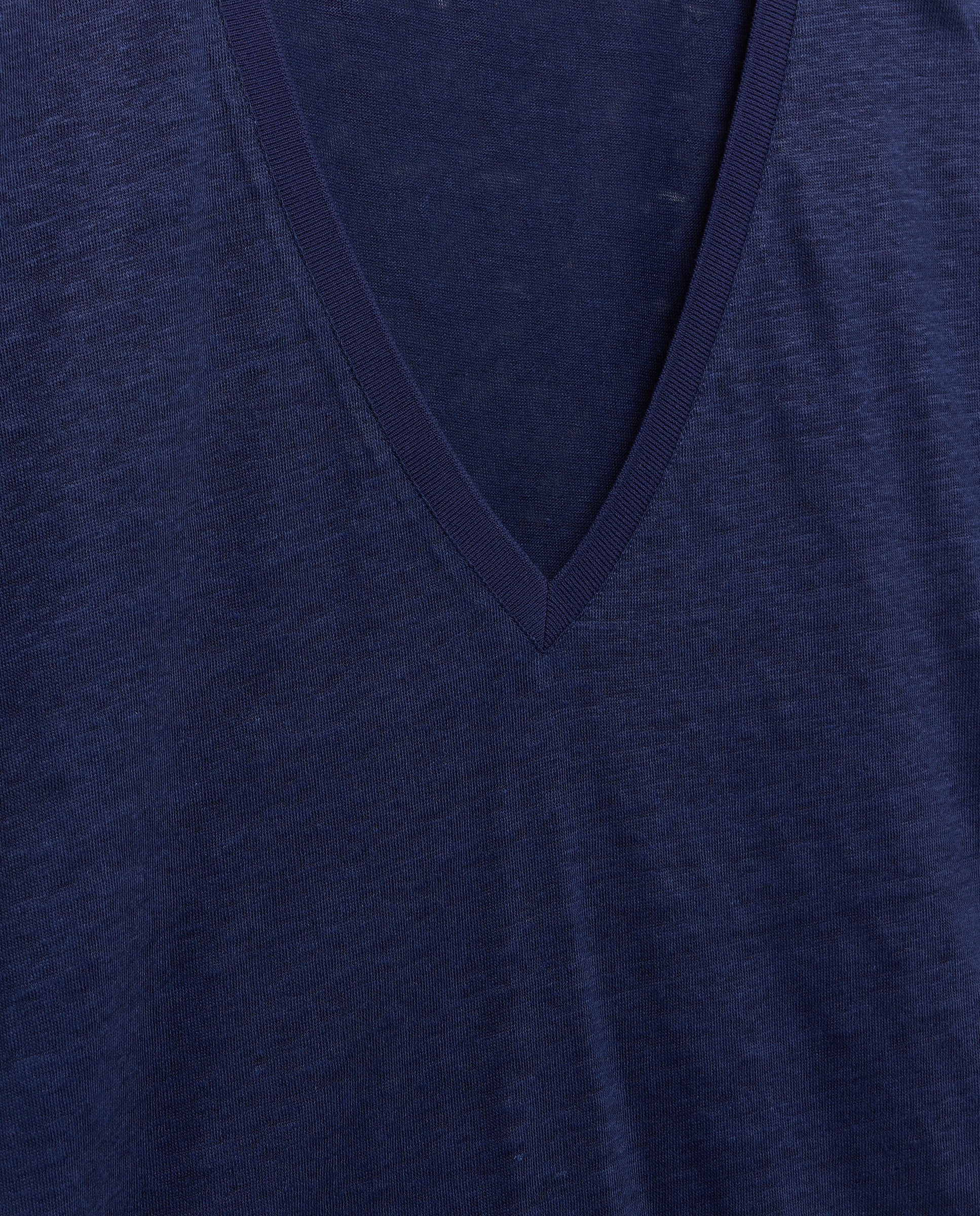 Camiseta de mujer de lino con manga caída en pico - Lloyd's - Azul marino Azul marino-5
