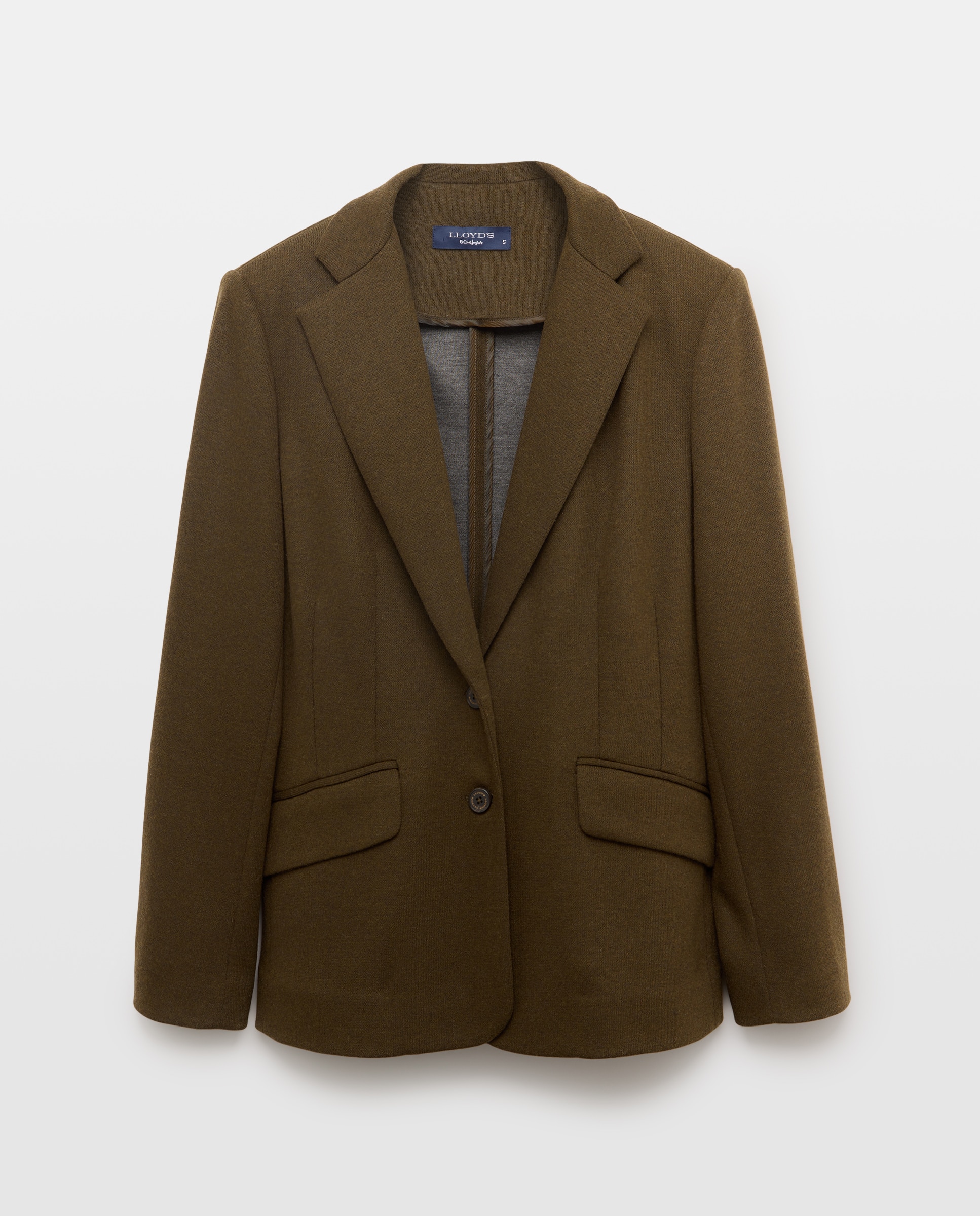 Blazer de Malha Cintado 520 Caqui-5