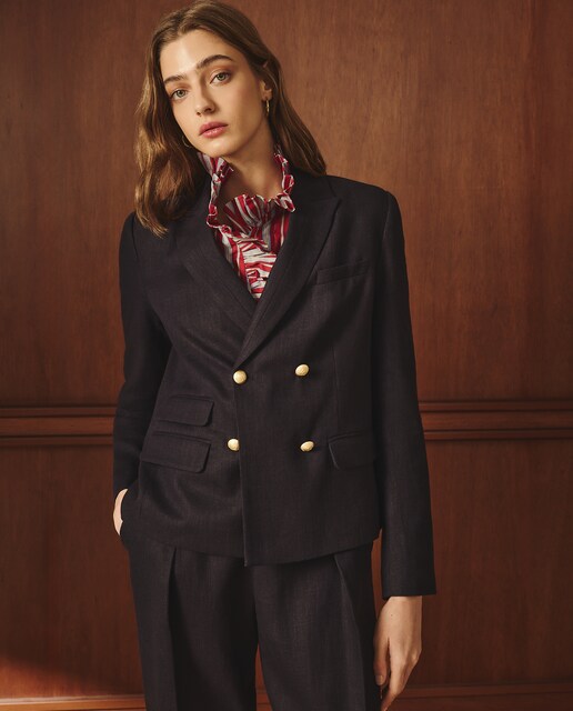 Chaqueta corta de mujer estilo marinera