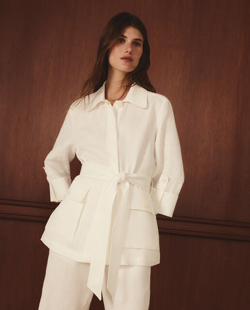 Chaqueta de lino mujer vigoré