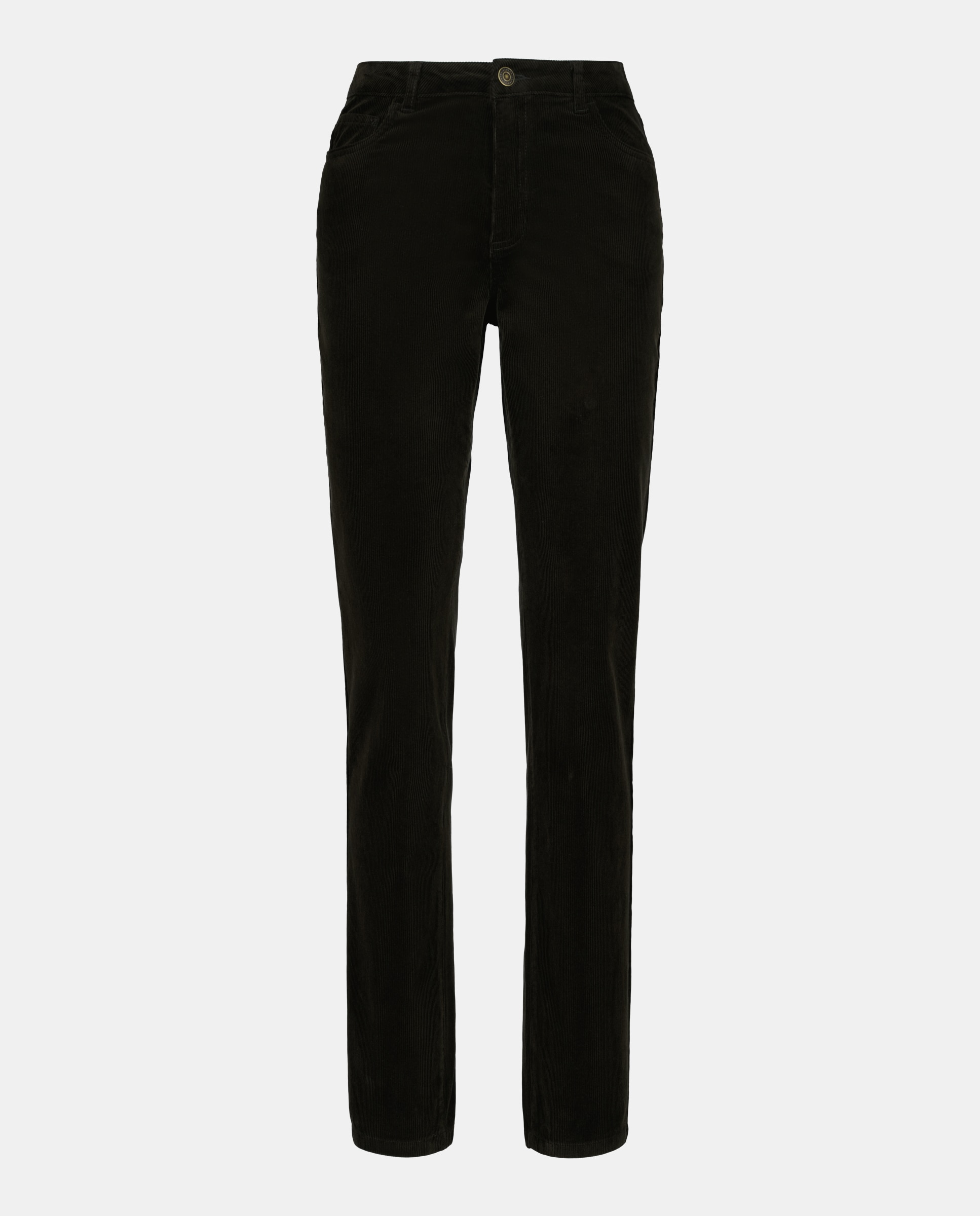 Calças Lisas de Algodão 520 Caqui-4