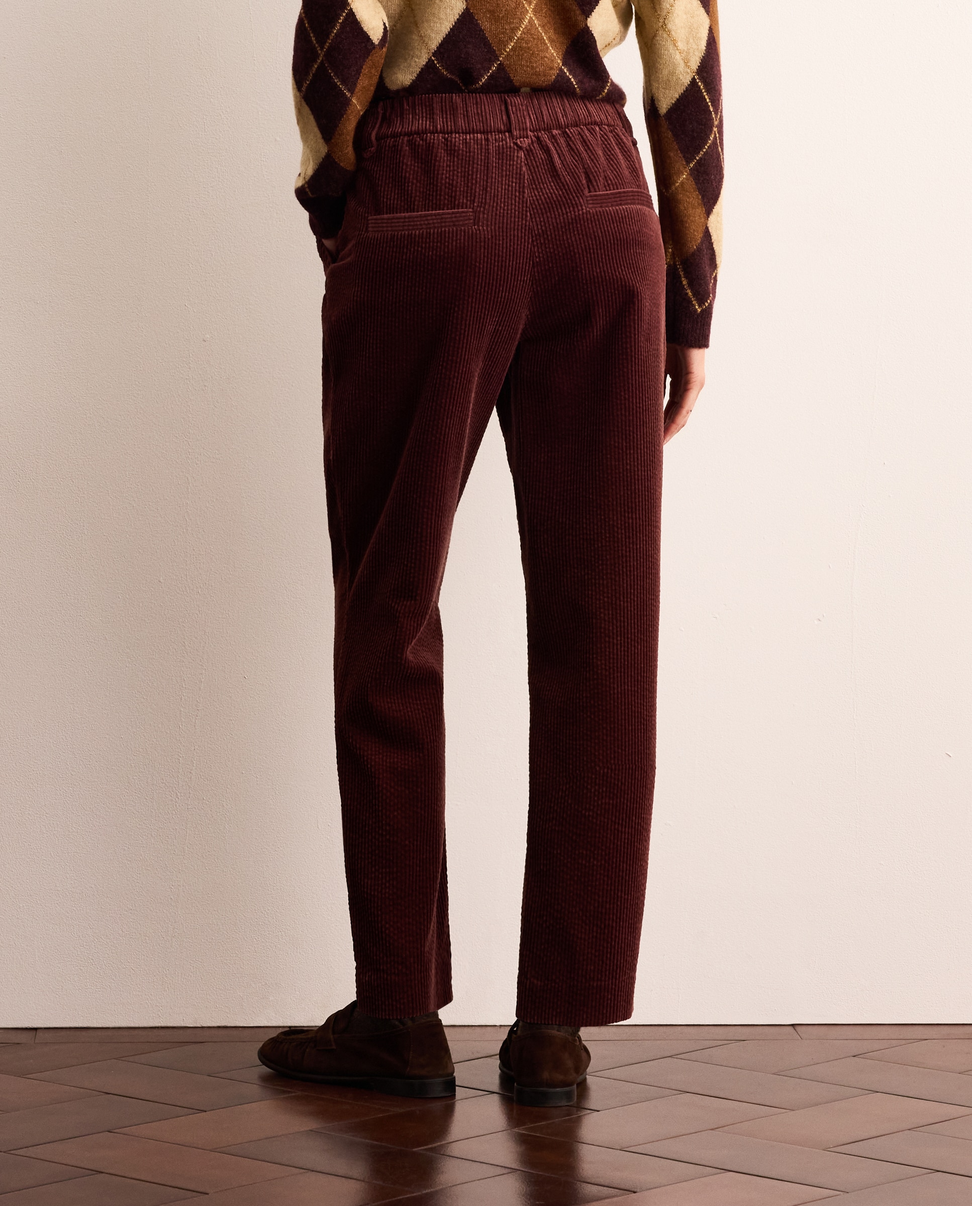 Pantalón de pana gruesa de mujer - Lloyd's - Ciruela Ciruela-3