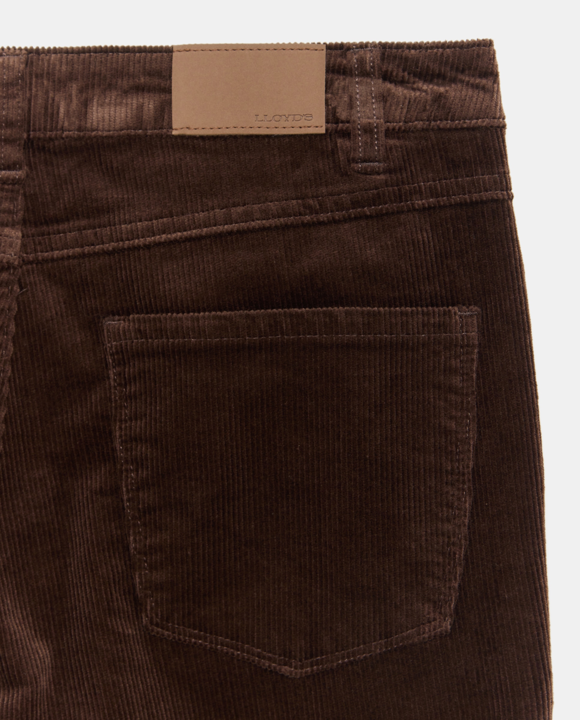 Pantalón pana de mujer semipitillo - Lloyd's - Marrón Marrón-5
