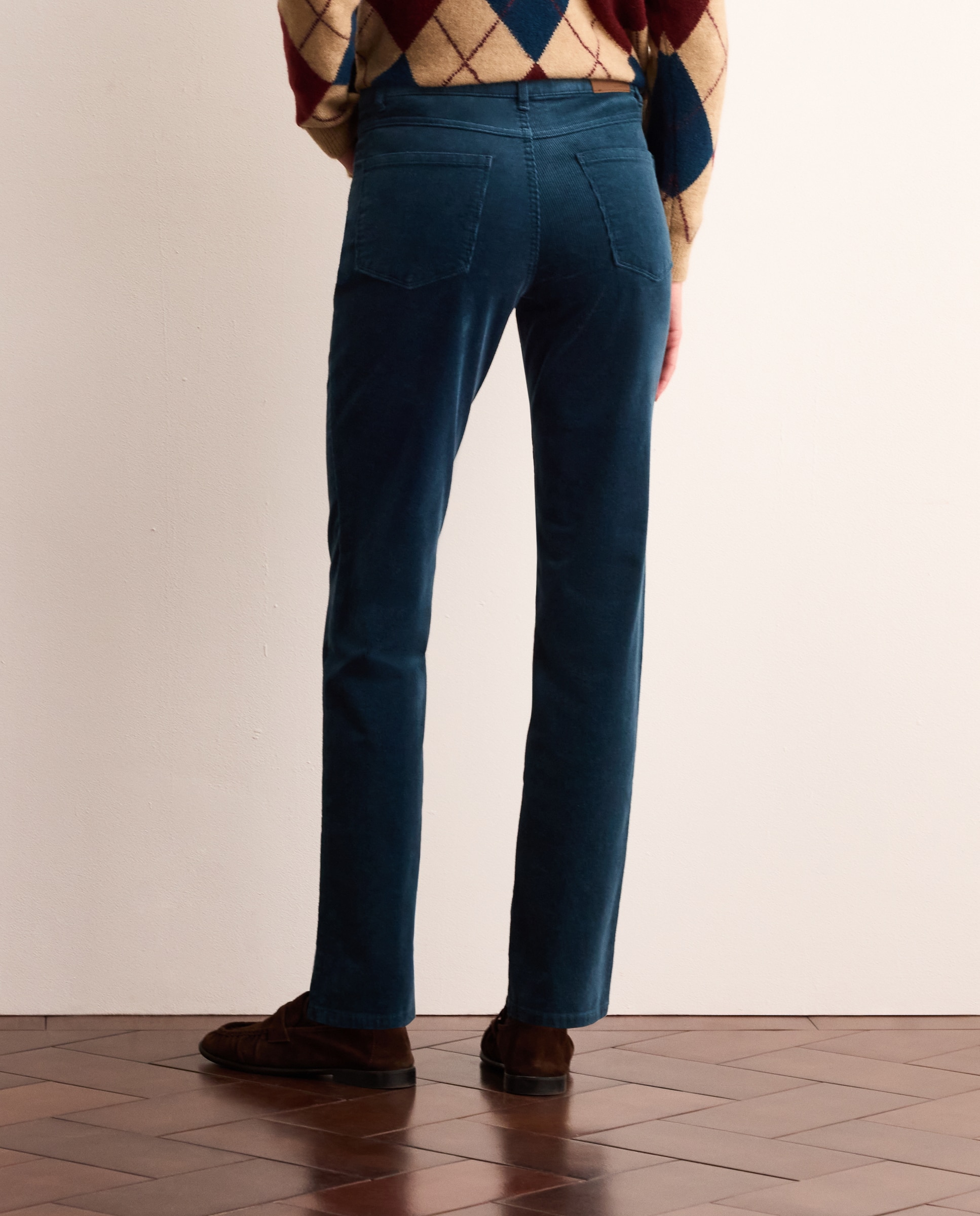 Pantalón pana de mujer semipitillo - Lloyd's - Azul oscuro Azul oscuro-3