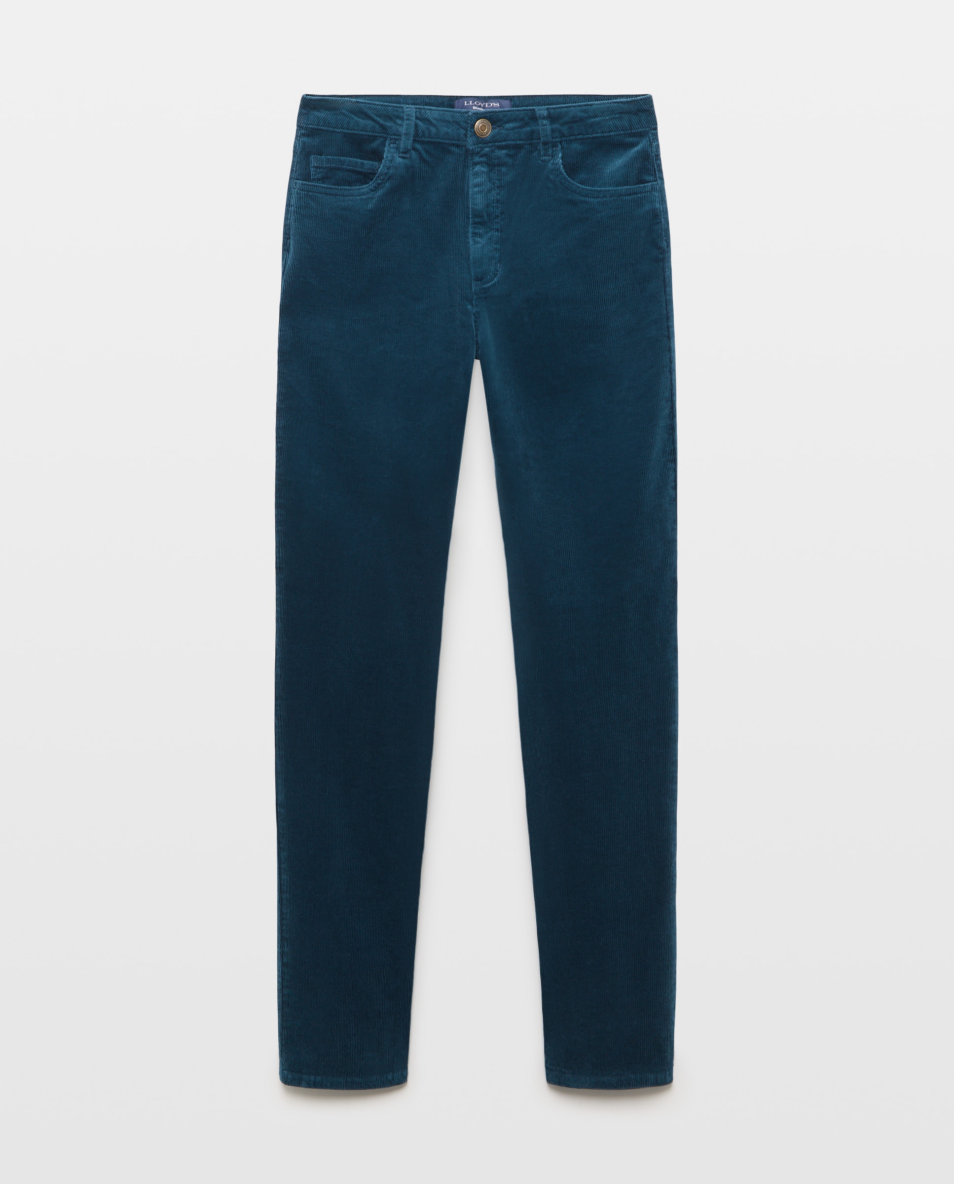 Pantalón pana de mujer semipitillo - Lloyd's - Azul oscuro Azul oscuro-4