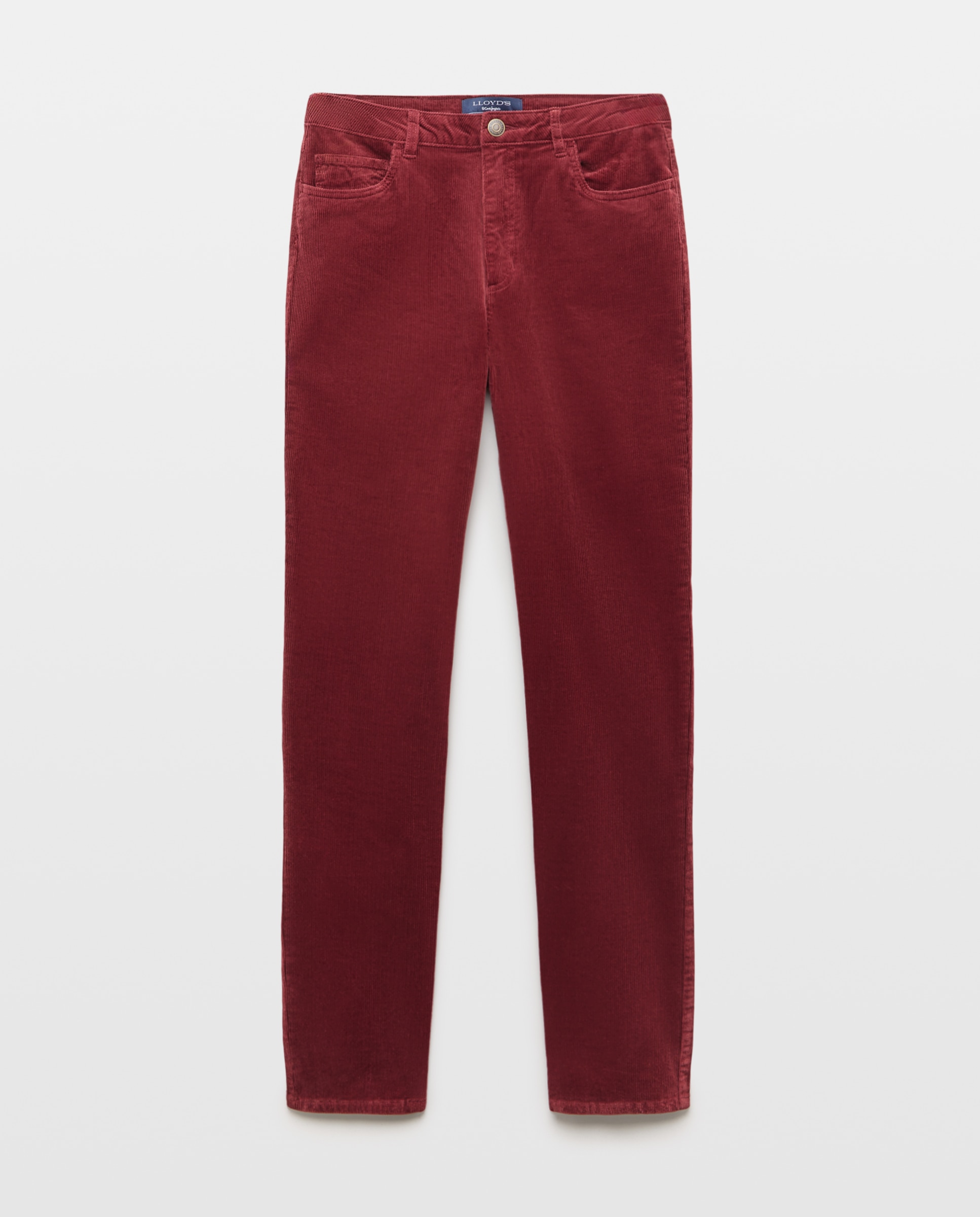 Pantalón pana de mujer semipitillo - Lloyd's - Ciruela Ciruela-4