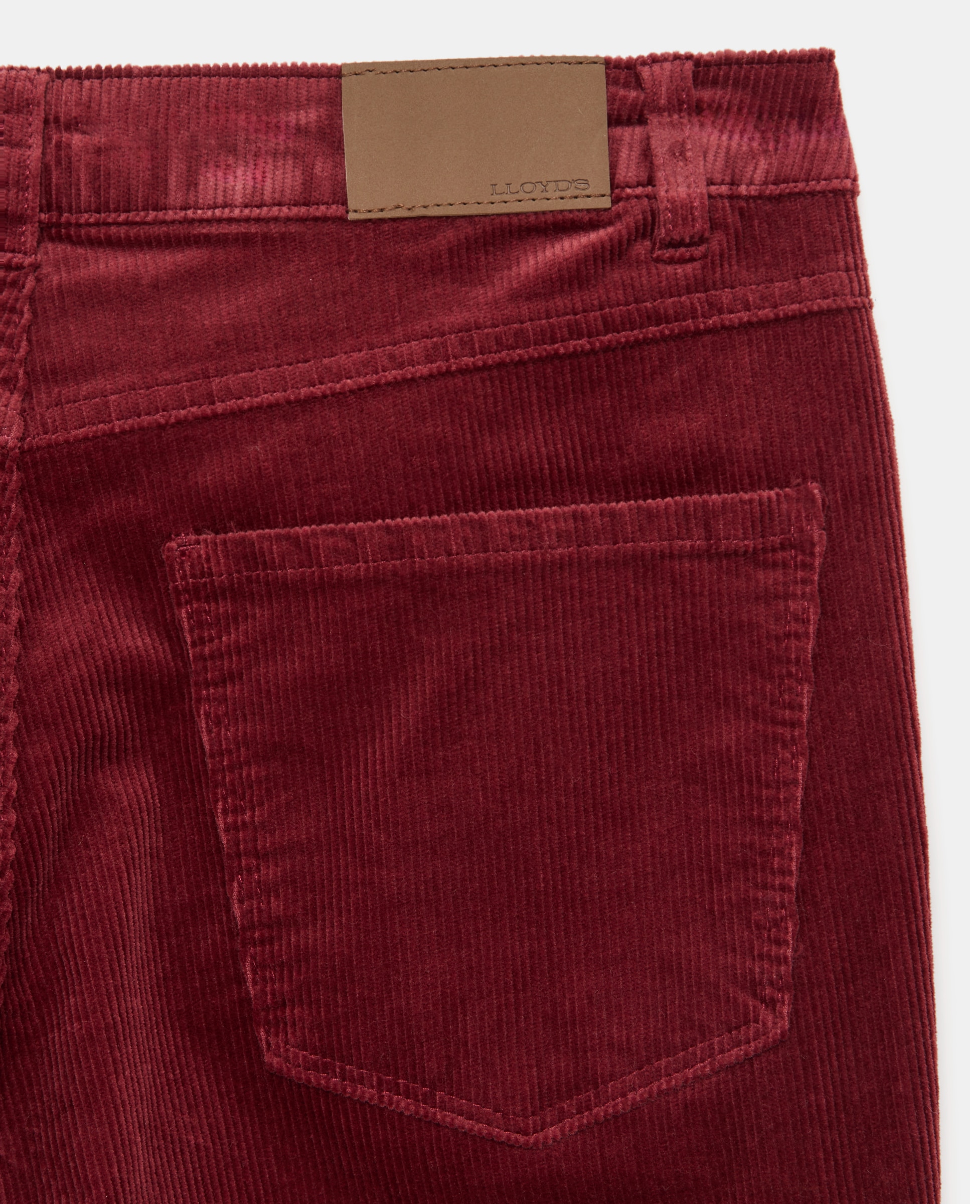 Pantalón pana de mujer semipitillo - Lloyd's - Ciruela Ciruela-5