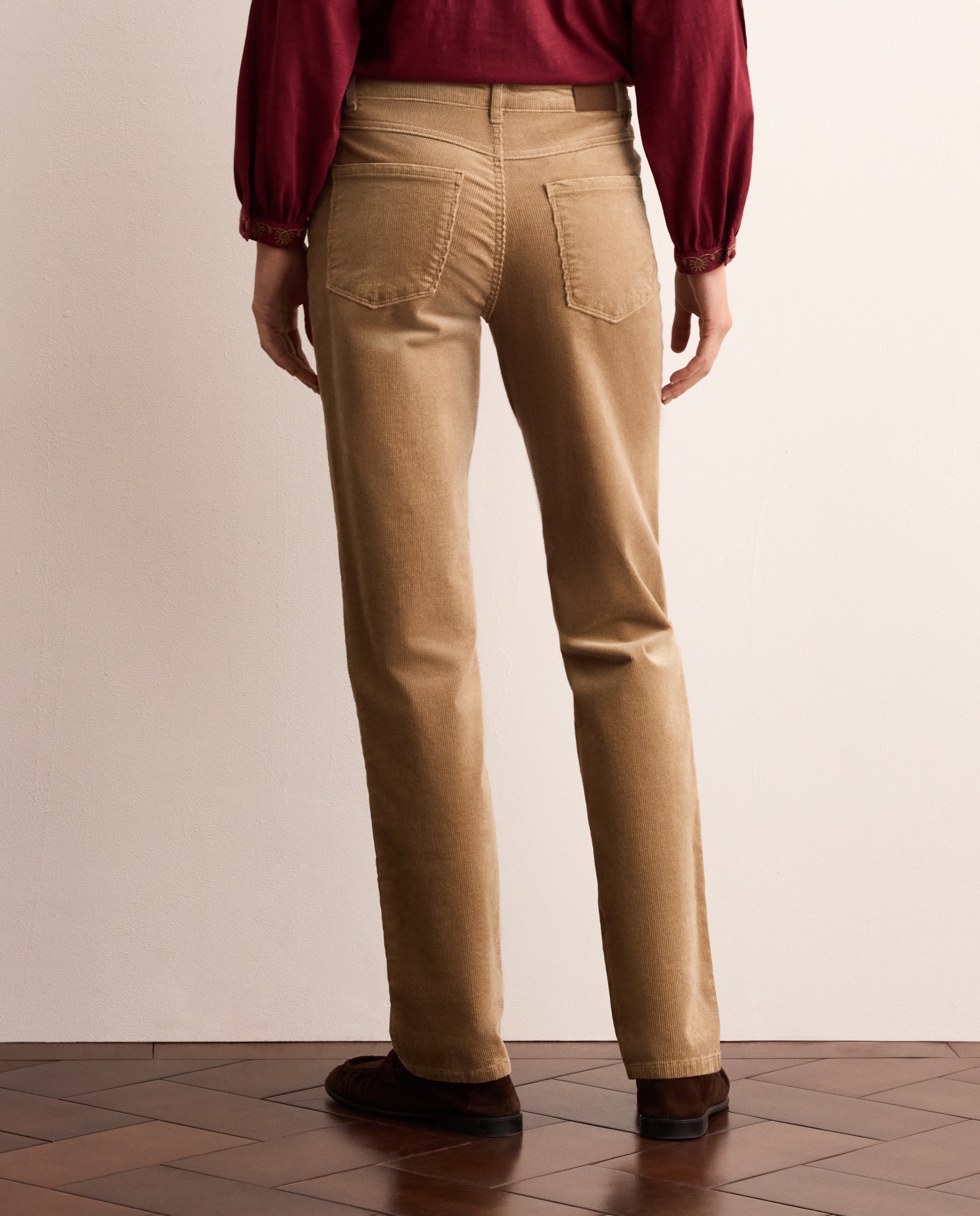 Pantalón pana de mujer semipitillo - Lloyd's - Beige Beige-3