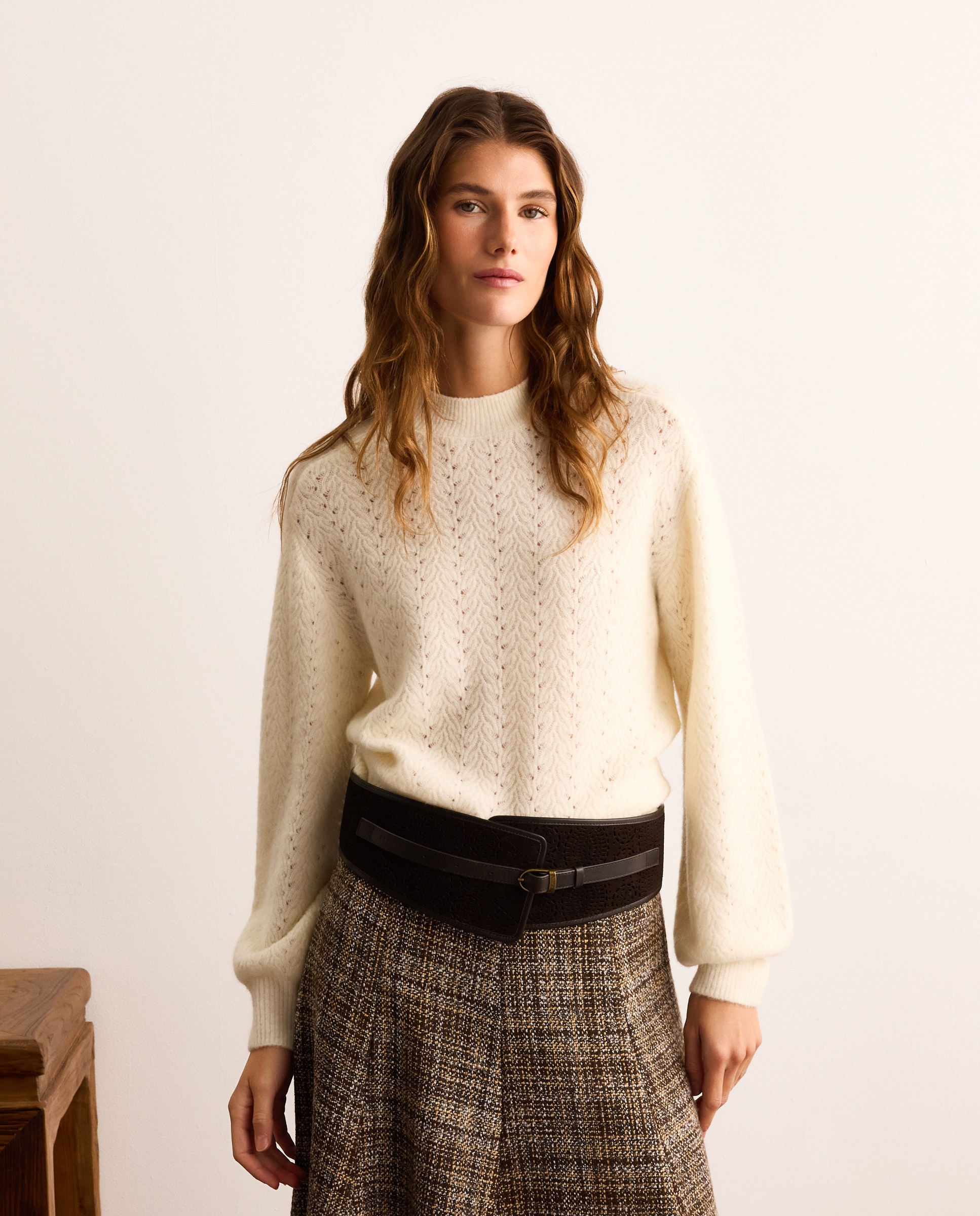 Jersey de mujer con cuello caja - Lloyd's - 120 Crudo 120 Crudo-1