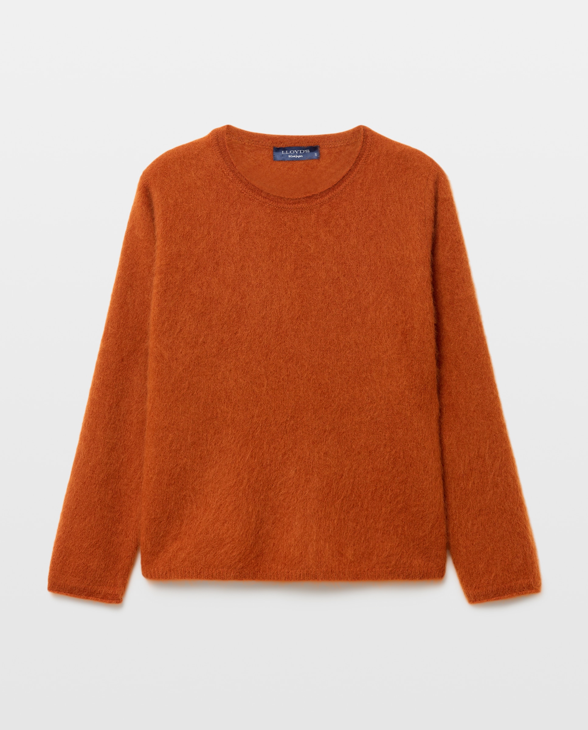 Jersey de mujer con cuello caja y detalle de pelo - Lloyd's - Naranja quemado Naranja quemado-4