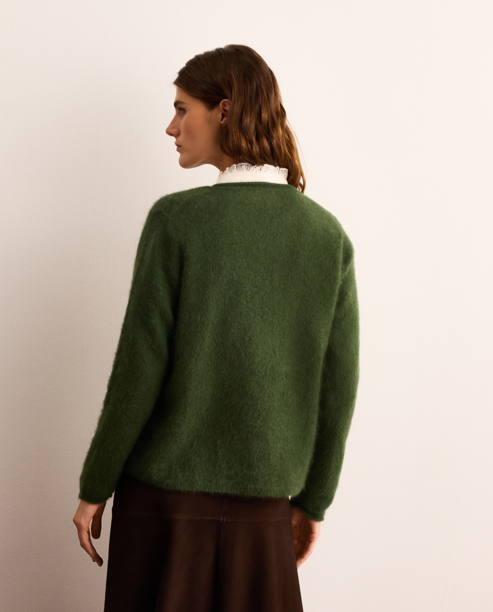 Jersey de mujer con cuello caja y detalle de pelo - Lloyd's - 500 VERDE 500 VERDE-2