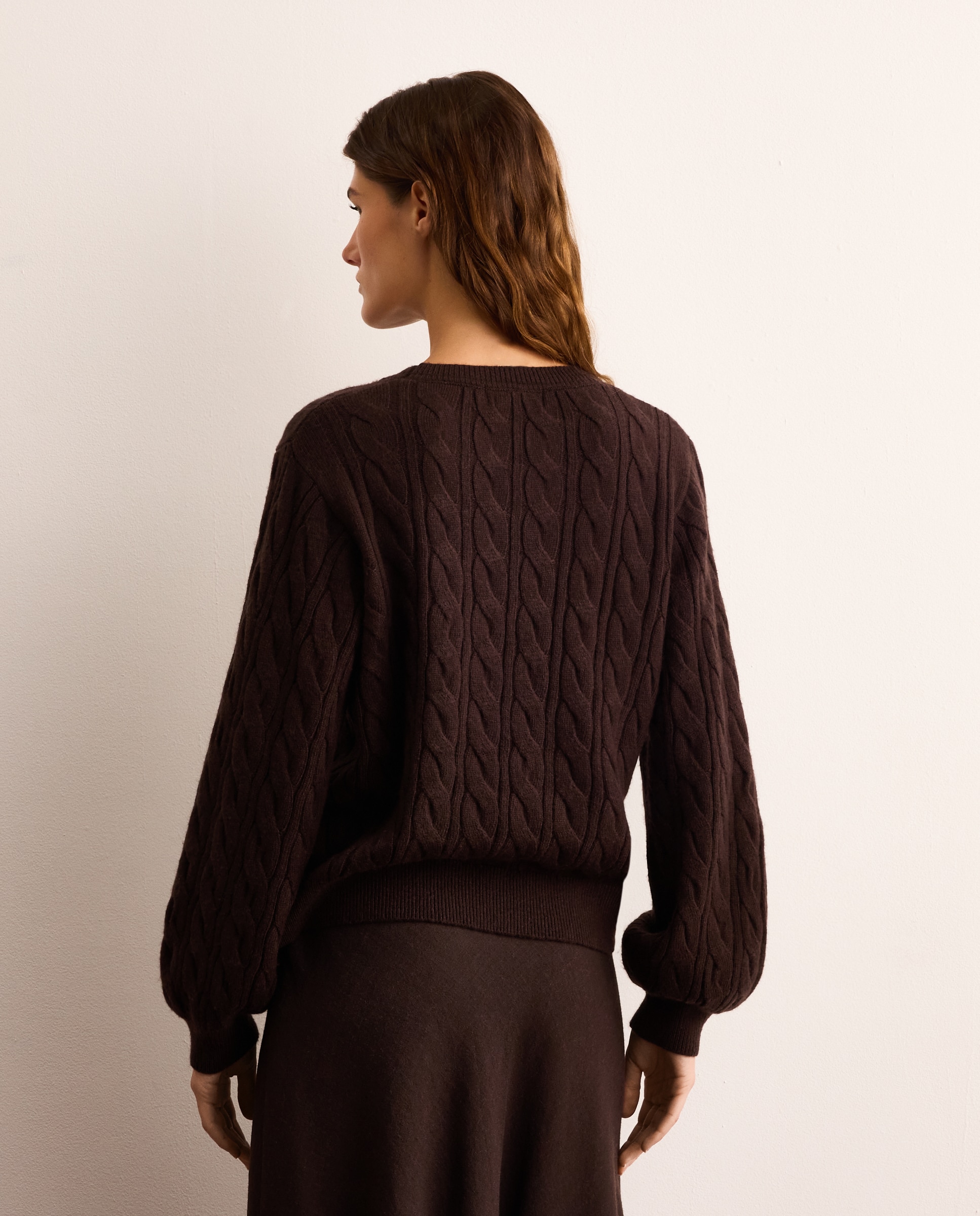 Jersey de mujer ochos encaje - Lloyd's - Marrón Marrón-4