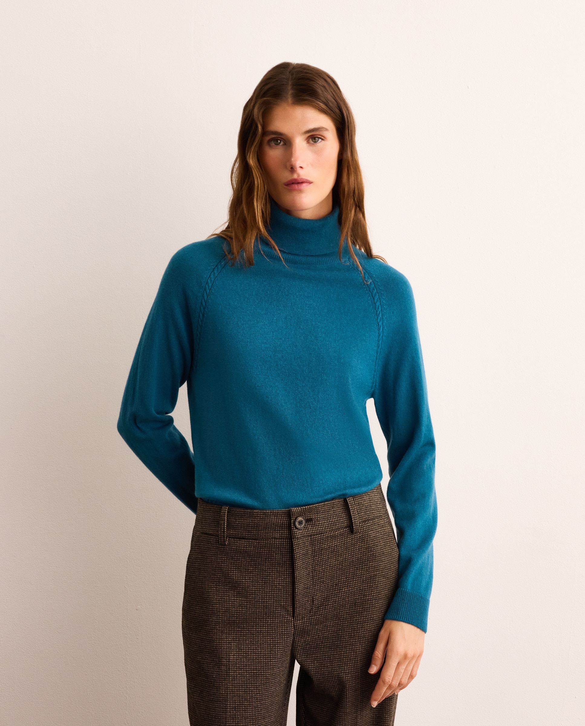 Jersey de mujer con manga larga y cuello cisne - Lloyd's - Azul oscuro Azul oscuro-2