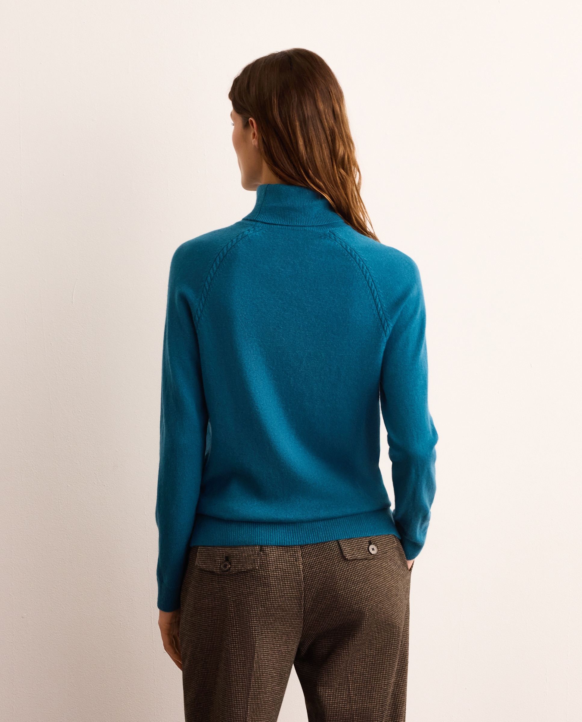 Jersey de mujer con manga larga y cuello cisne - Lloyd's - Azul oscuro Azul oscuro-3