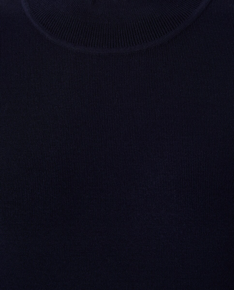 Camisola de Malha Lisa de Viscose Azul-marinho-6