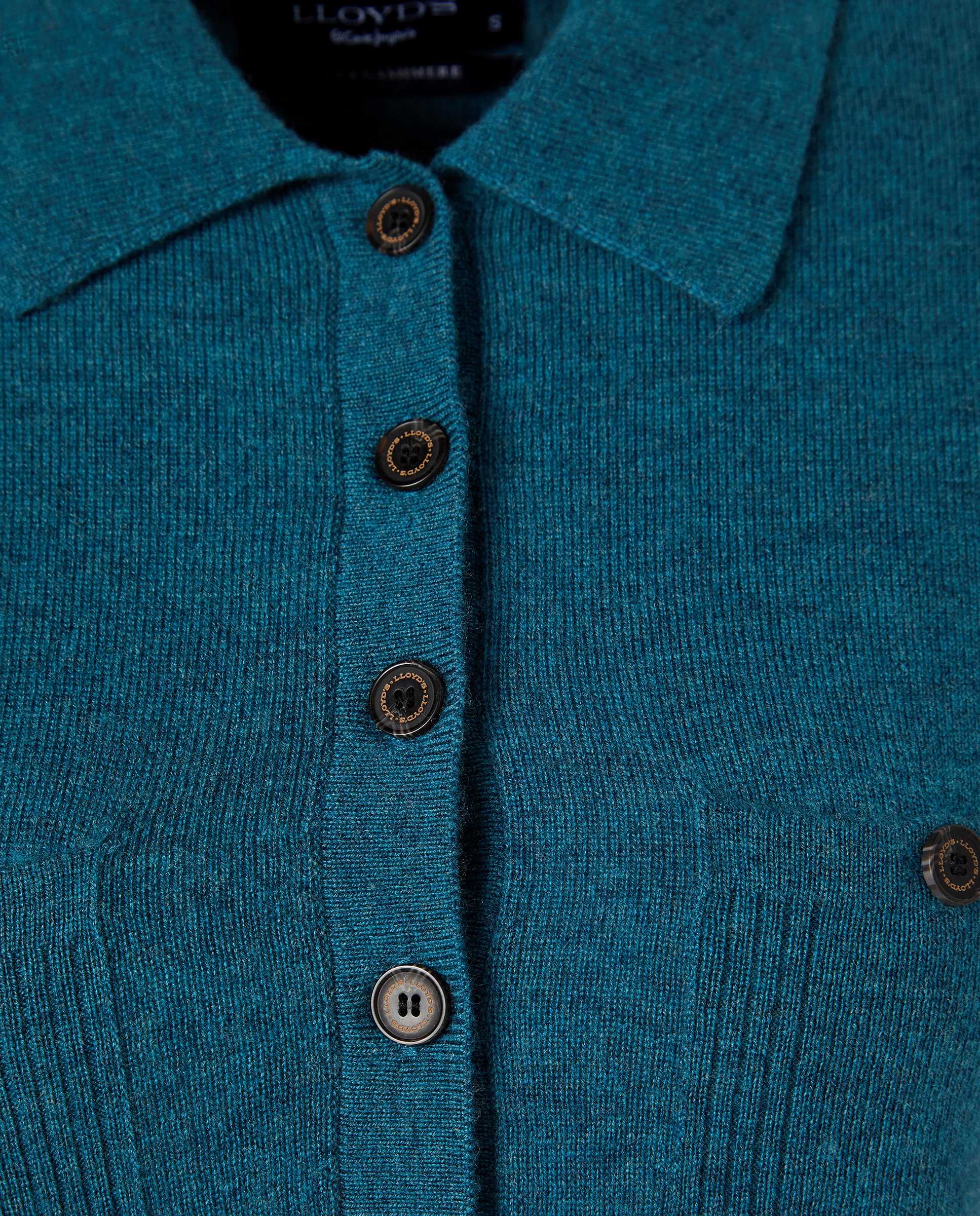 Polo Liso de Manga Comprida Verde Pato-5