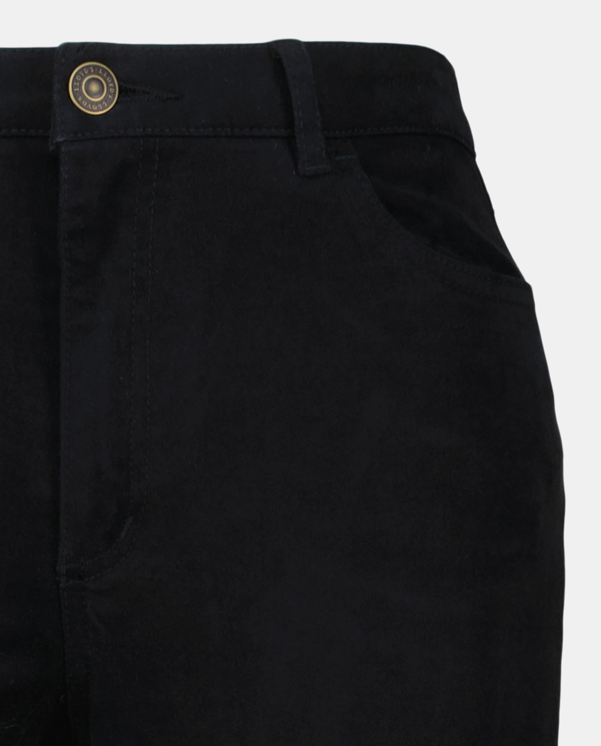 Calças Skinny Básicas de 5 Bolsos em Molesquine Preto-5