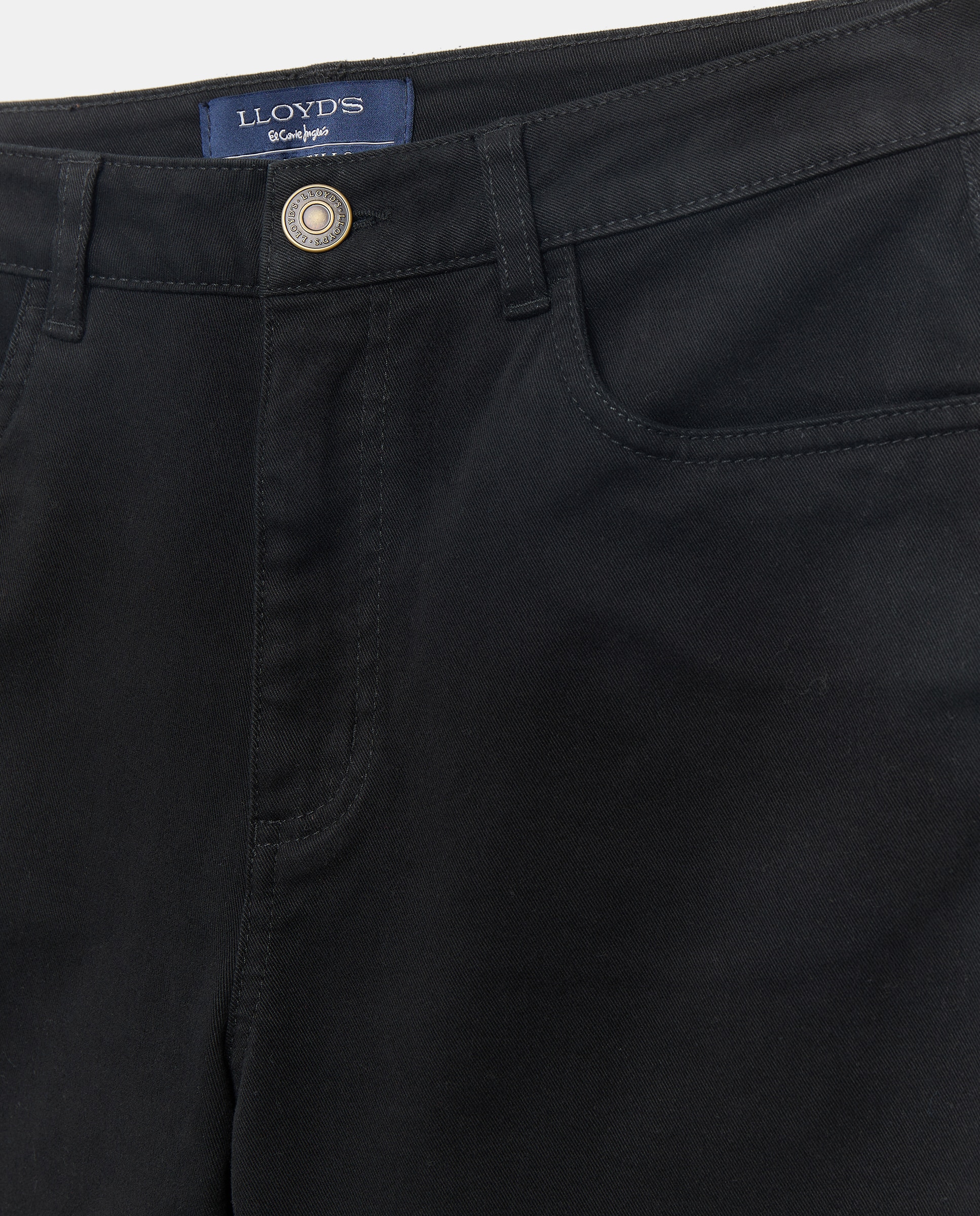 Calças Semi Skinny Básicas de 5 Bolsos Preto-5