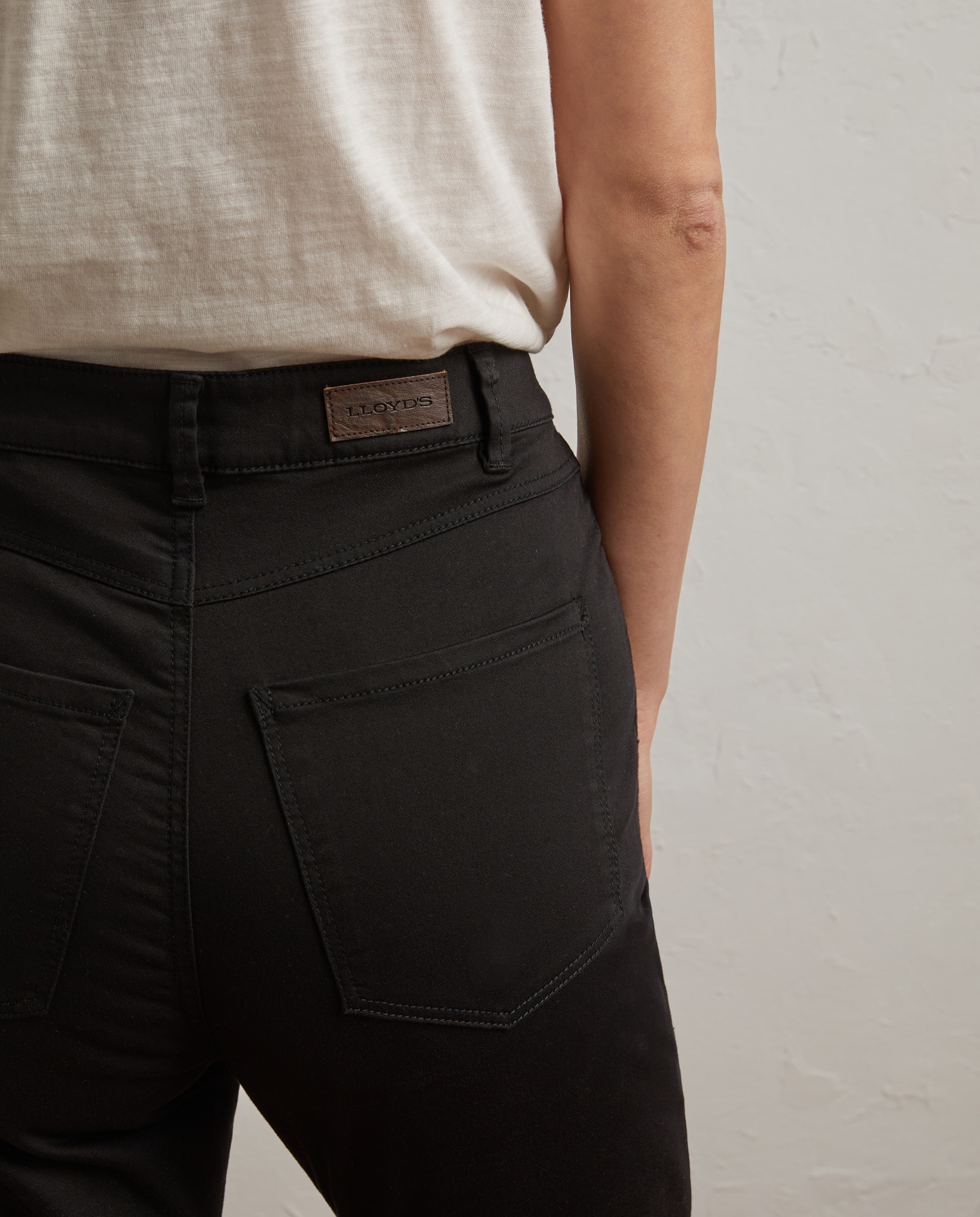 Calças skinny com 5 bolsos Preto-6