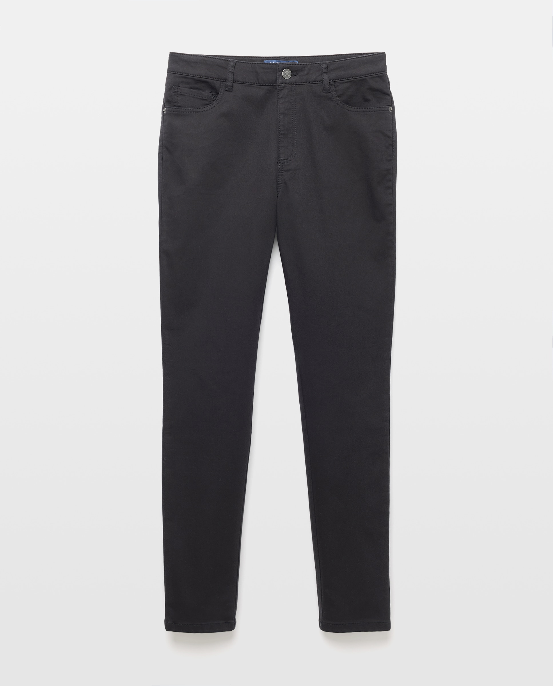 Calças skinny com 5 bolsos Preto-4