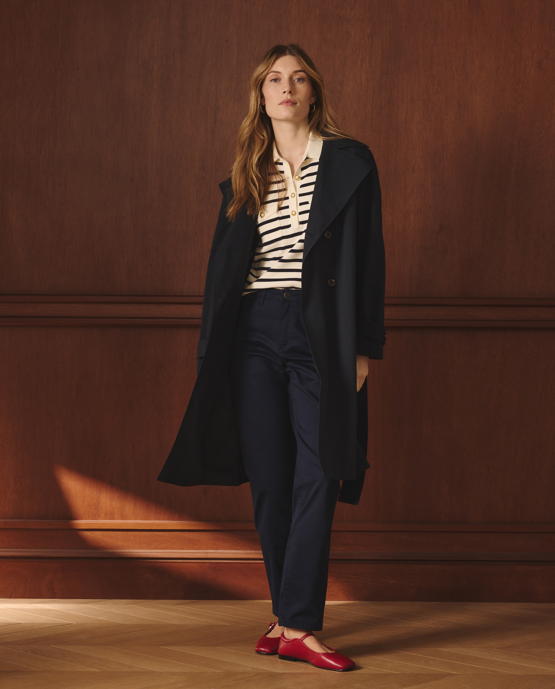 Pantalón básico de mujer de tipo semipitillo - Lloyd's - Azul marino Azul marino-1