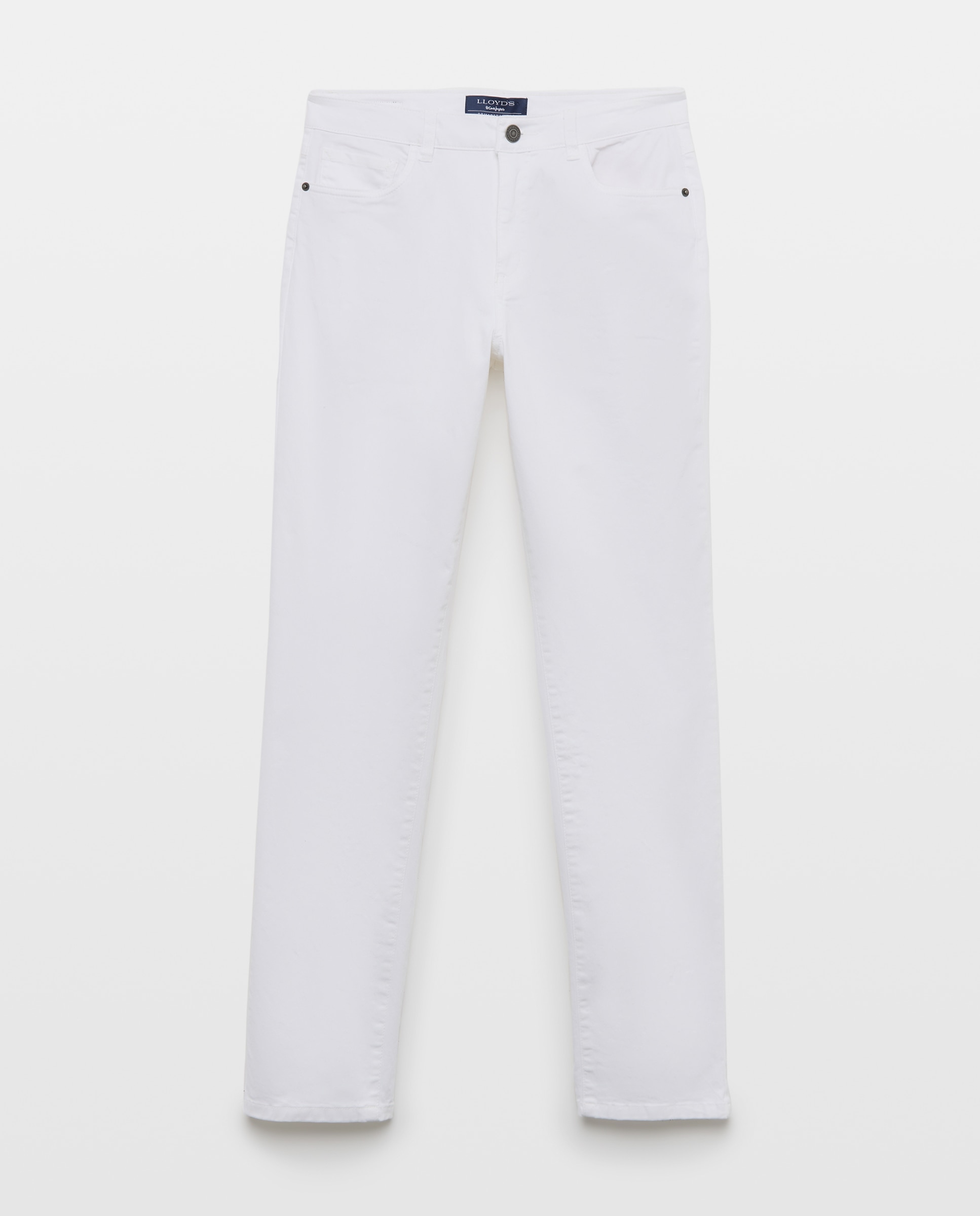 Pantalón básico de mujer de tipo semipitillo - Lloyd's - Blanco Blanco-4