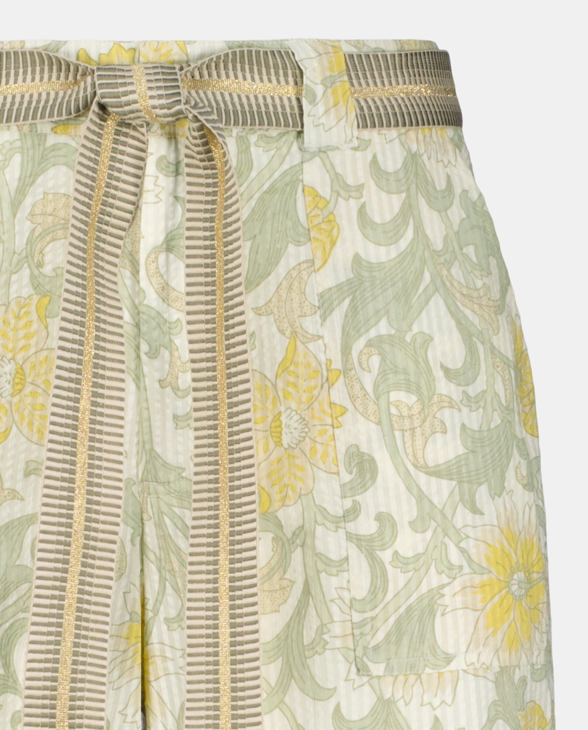 Calças de Algodão Estampadas Amarelo-5