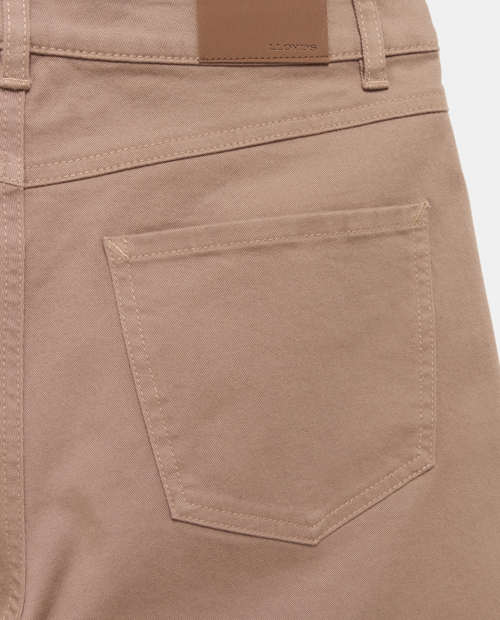 Pantalón recto liso de mujer - Lloyd's - Visón oscuro Visón oscuro-5