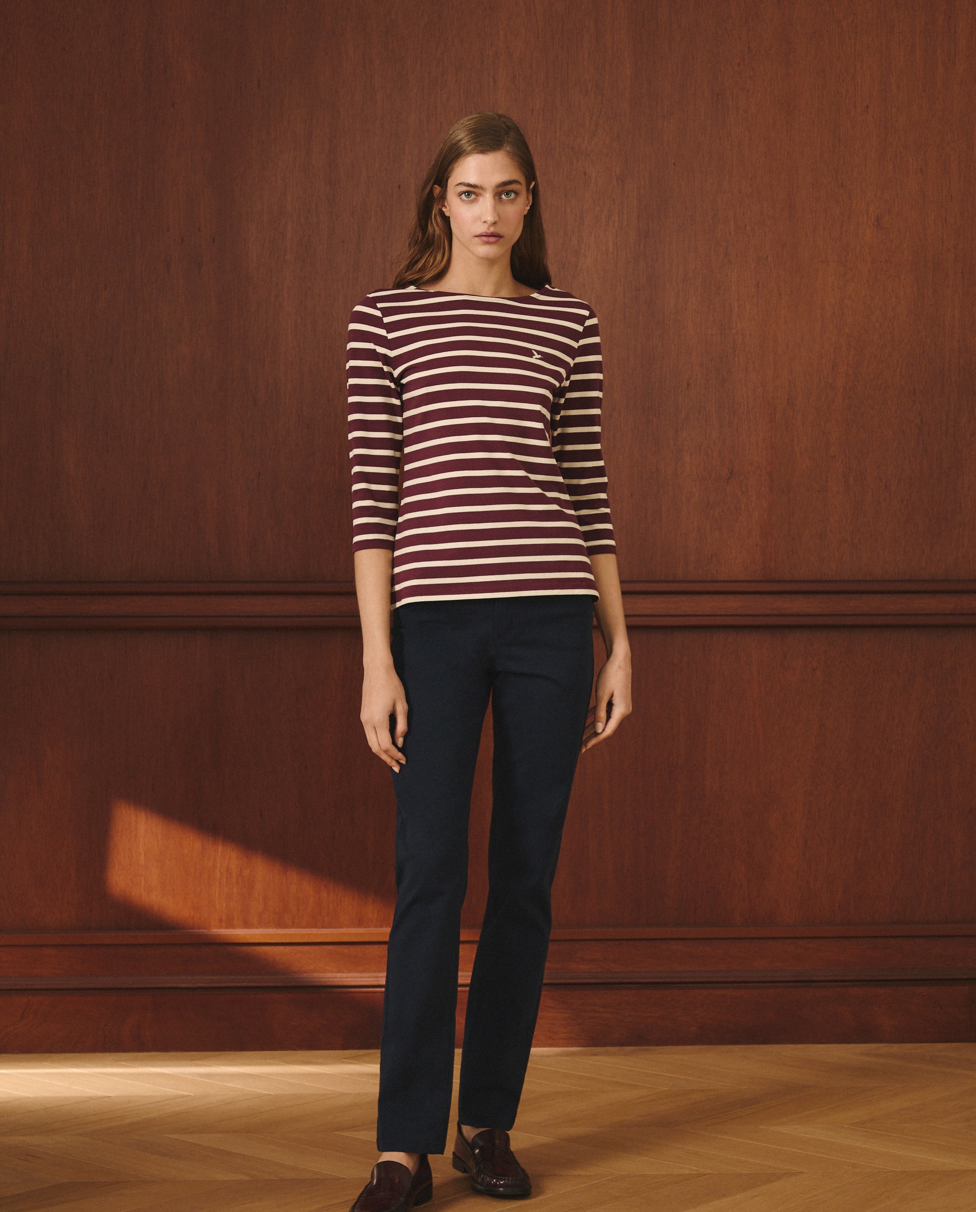 Pantalón semipitillo liso de mujer - Lloyd's - Azul marino Azul marino-1
