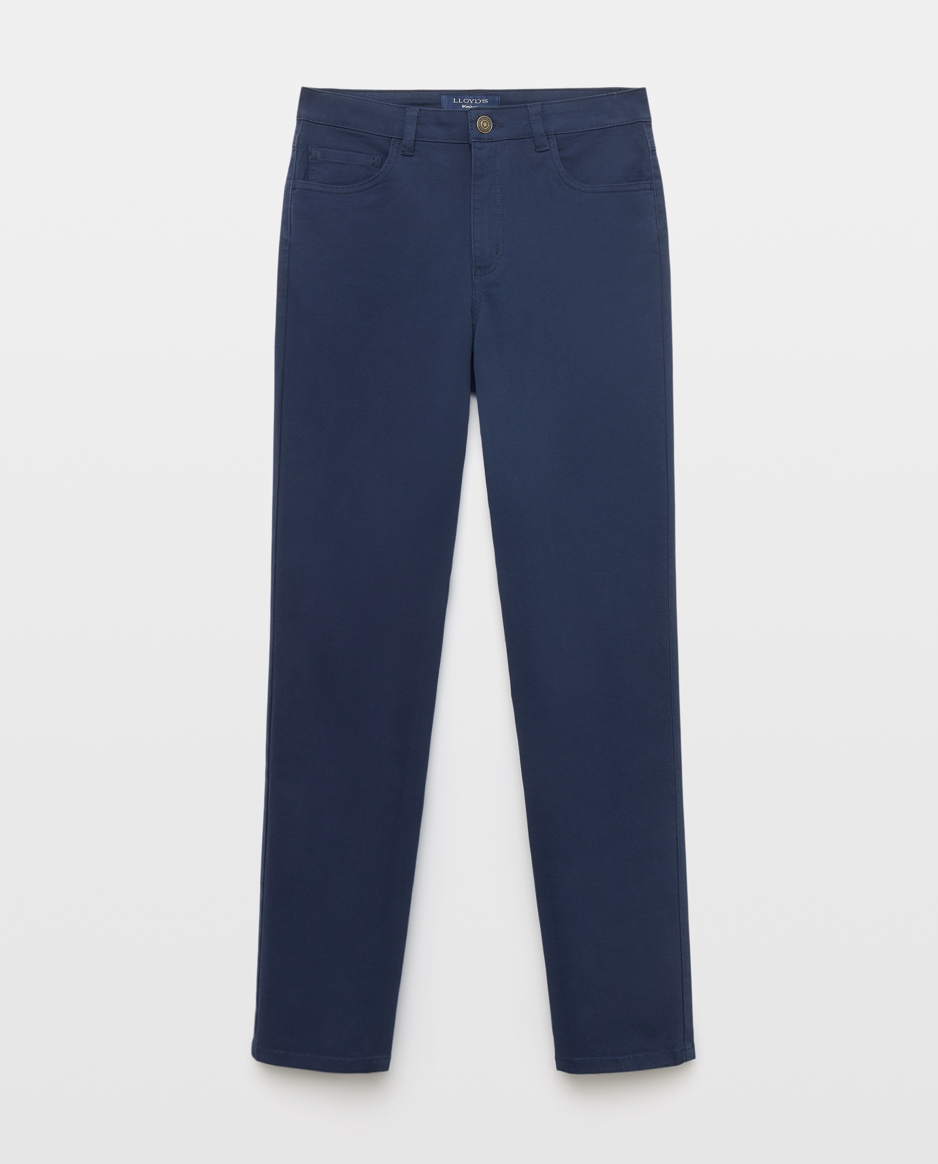 Pantalón semipitillo liso de mujer - Lloyd's - Azul marino Azul marino-4