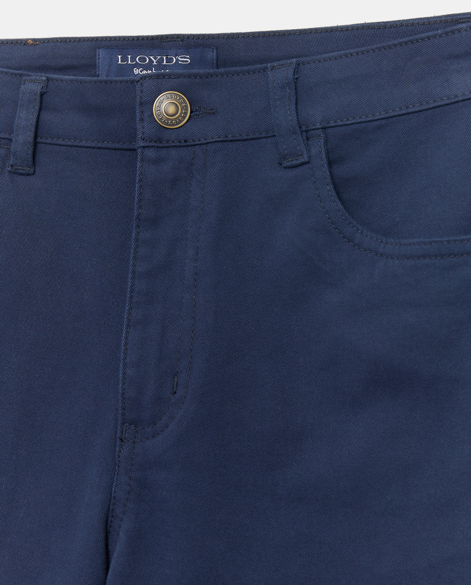 Pantalón semipitillo liso de mujer - Lloyd's - Azul marino Azul marino-5