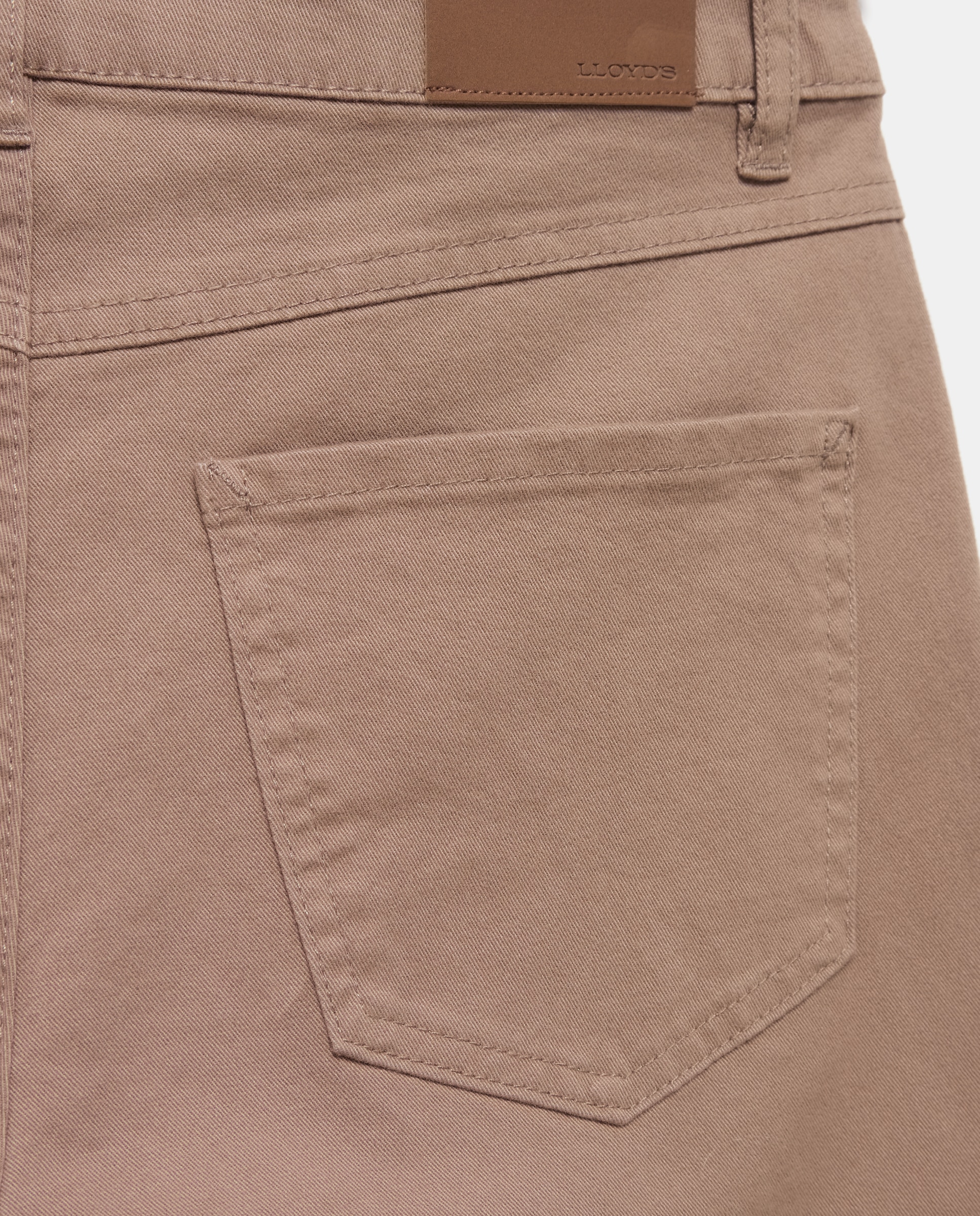 Pantalón semipitillo liso de mujer - Lloyd's - Visón oscuro Visón oscuro-5