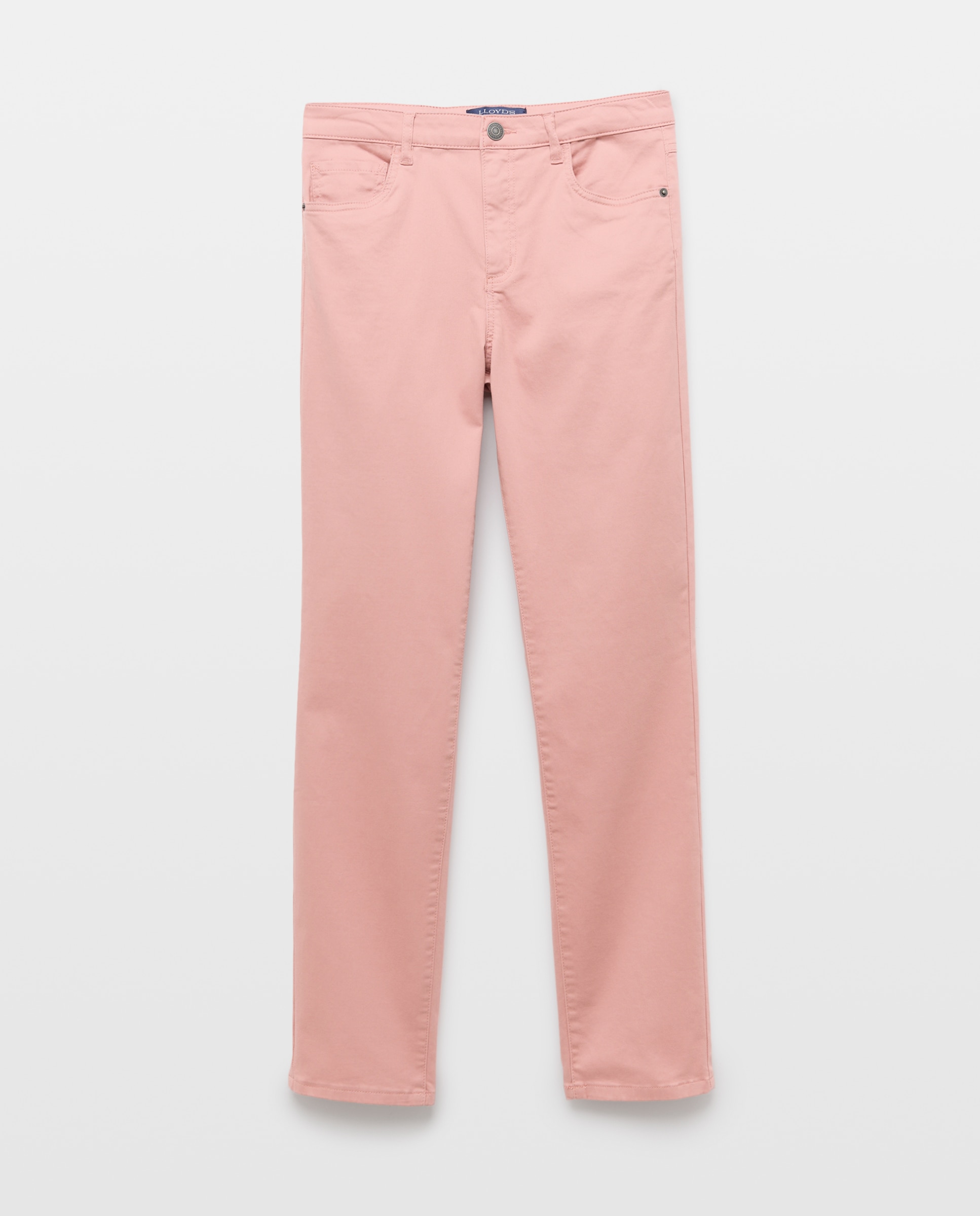 Calças Semi Skinny Básicas 220 Rosa Pálido-4