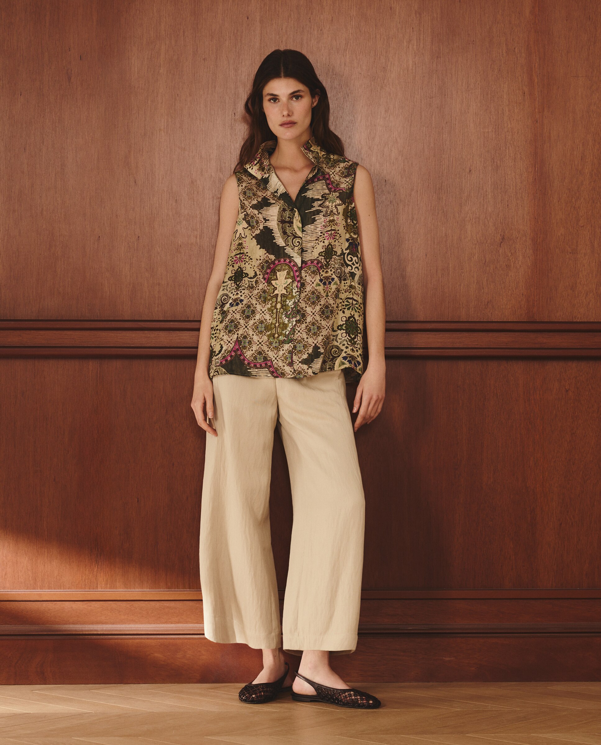 Pantalón cropped de mujer - Lloyd's - Beige Beige-1